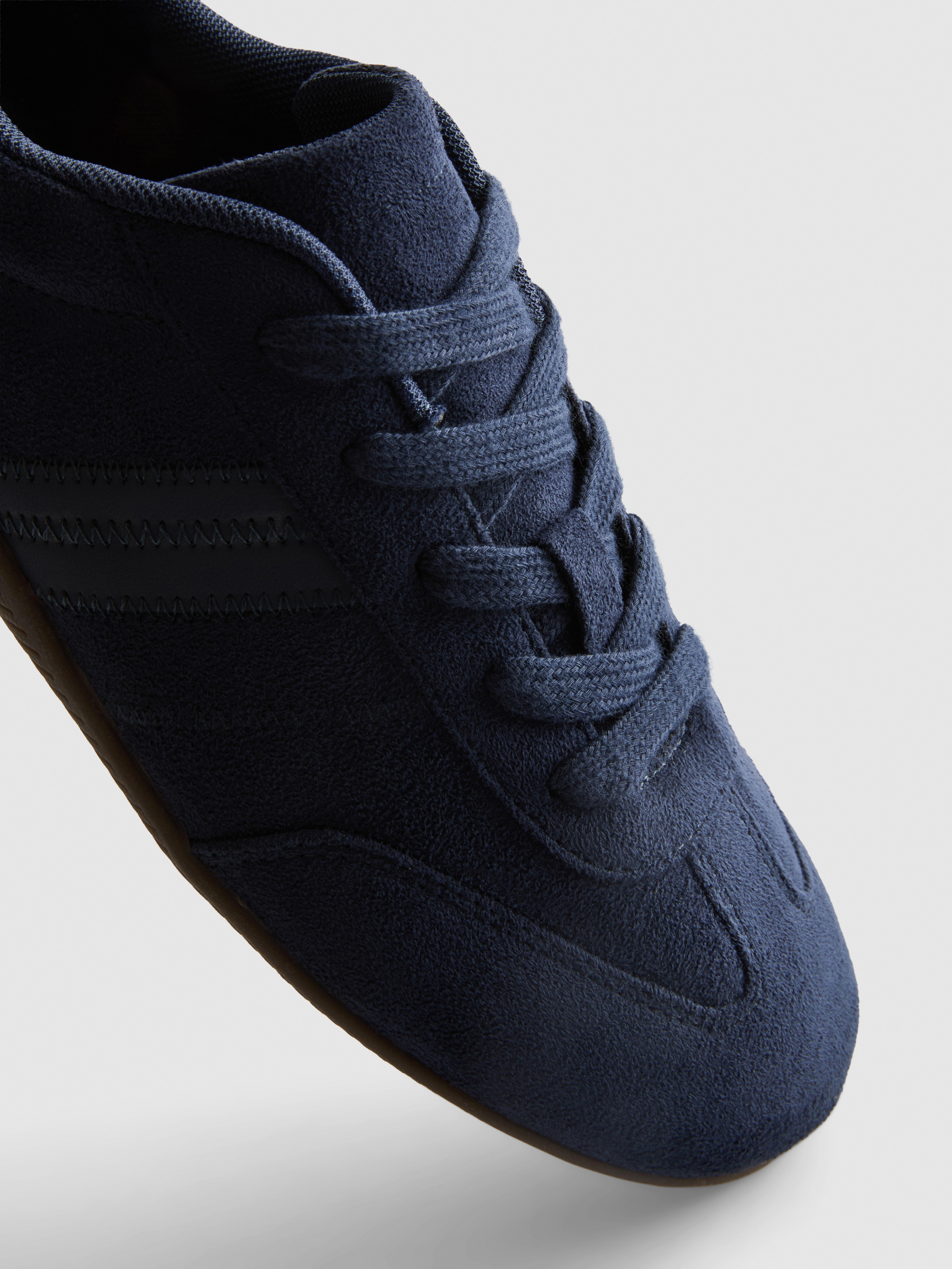 Faux Suede Lace-Up Sneakers