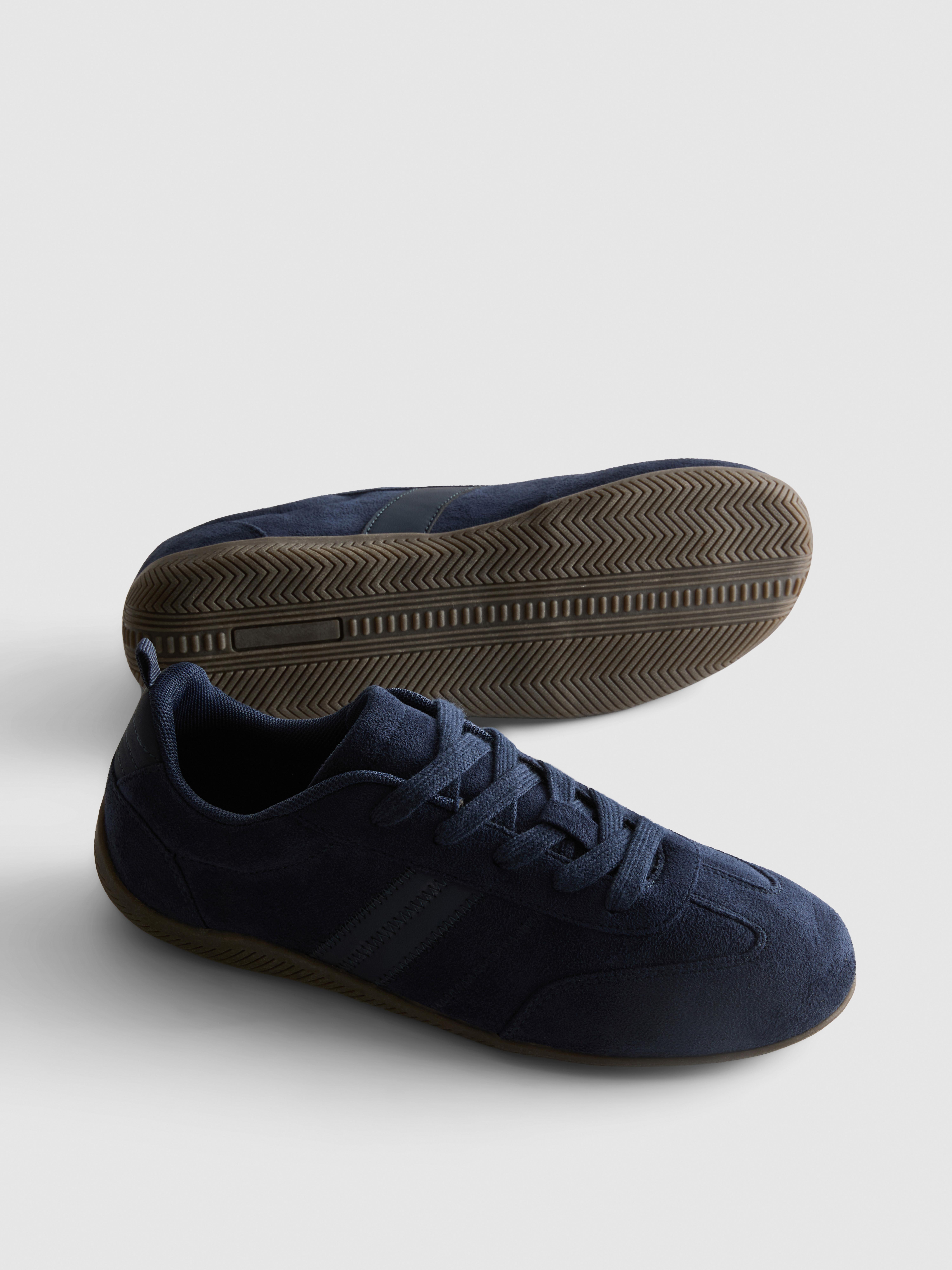 Faux Suede Lace-Up Sneakers
