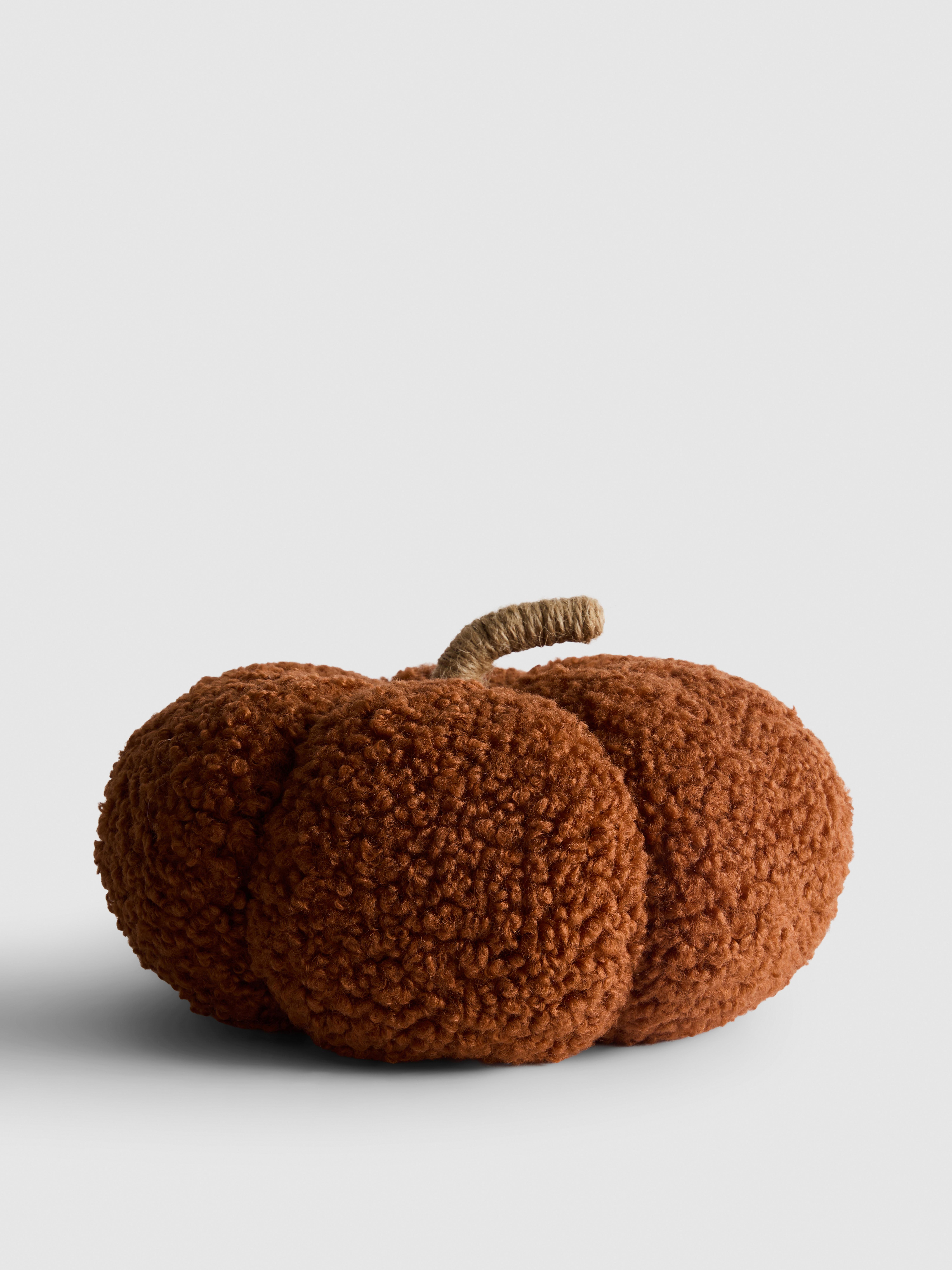 Bouclé Pumpkin Ornament Orange