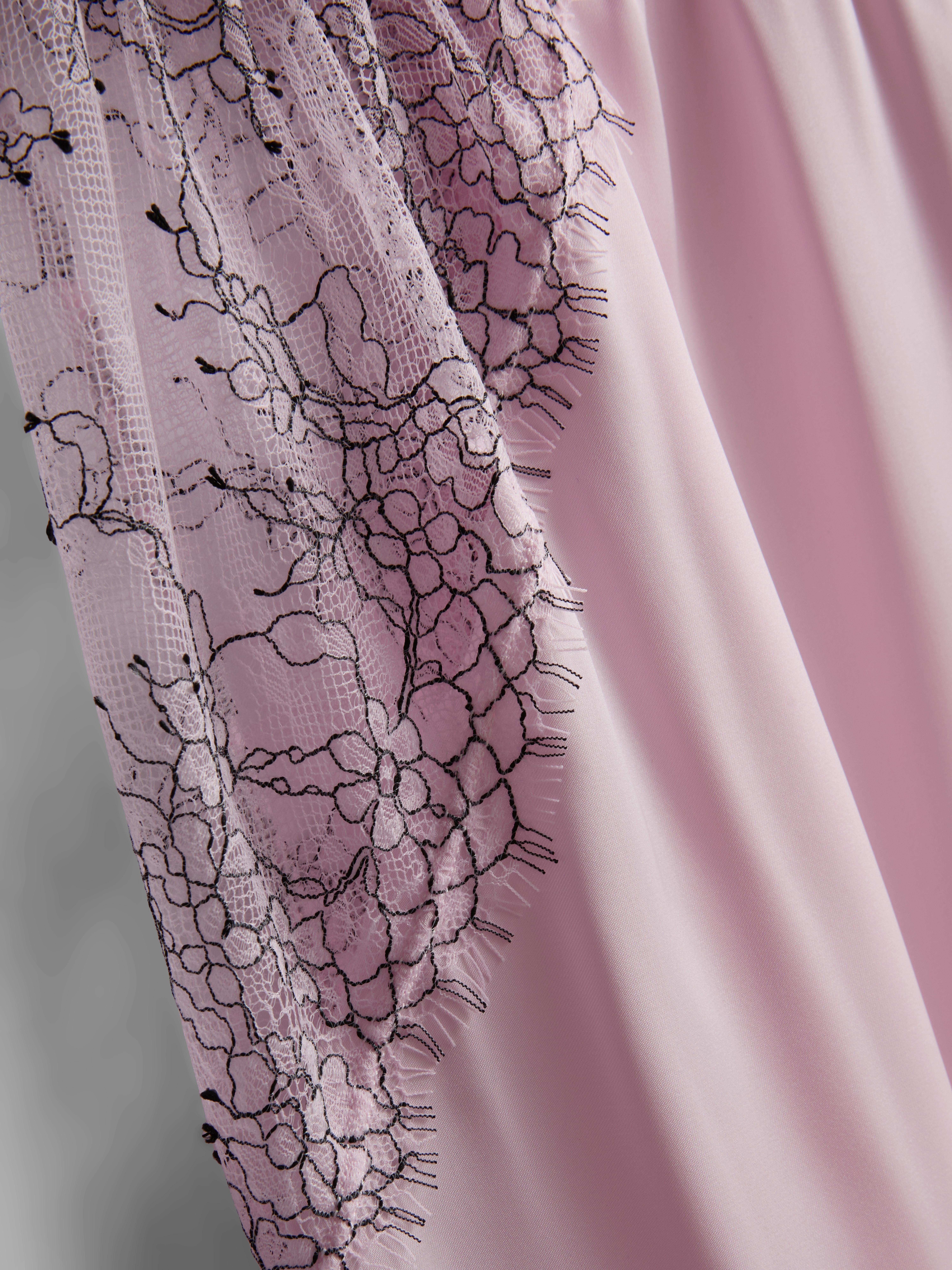 V-Neck Lace-Trim Slip Dress