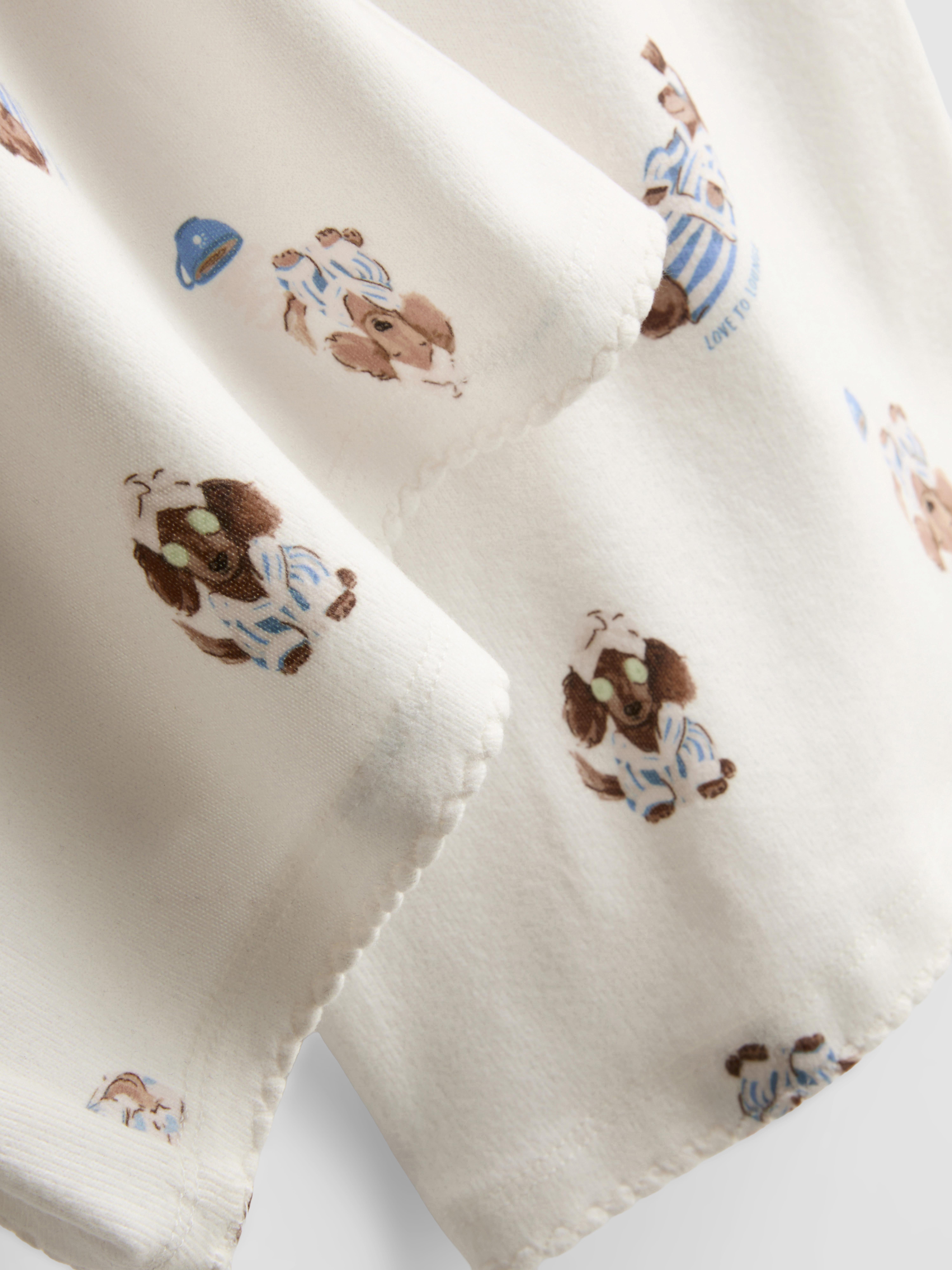 Rechte pyjambroek met hondenprint Love To Lounge
