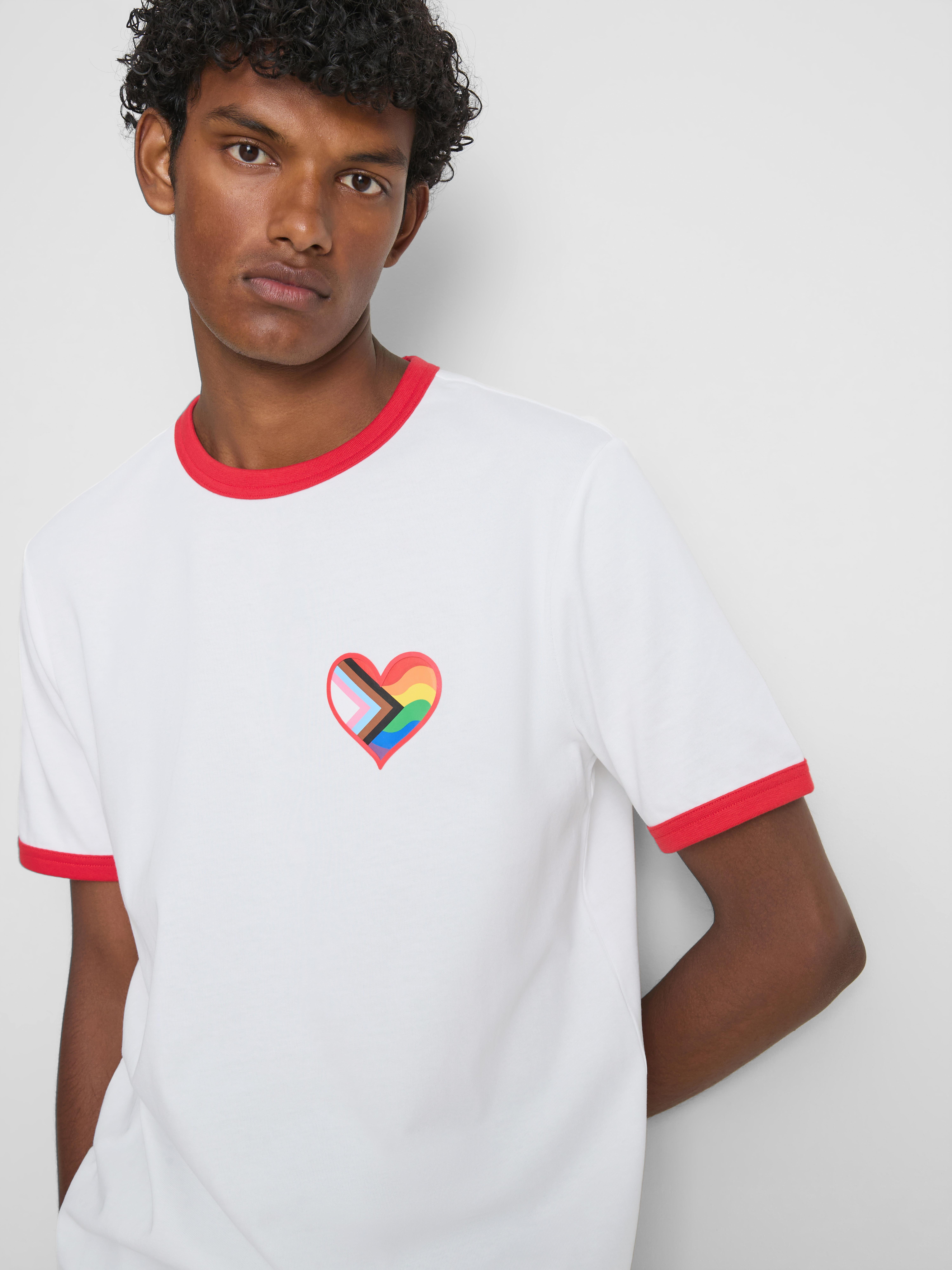 Maglietta ringer in puro cotone Pride