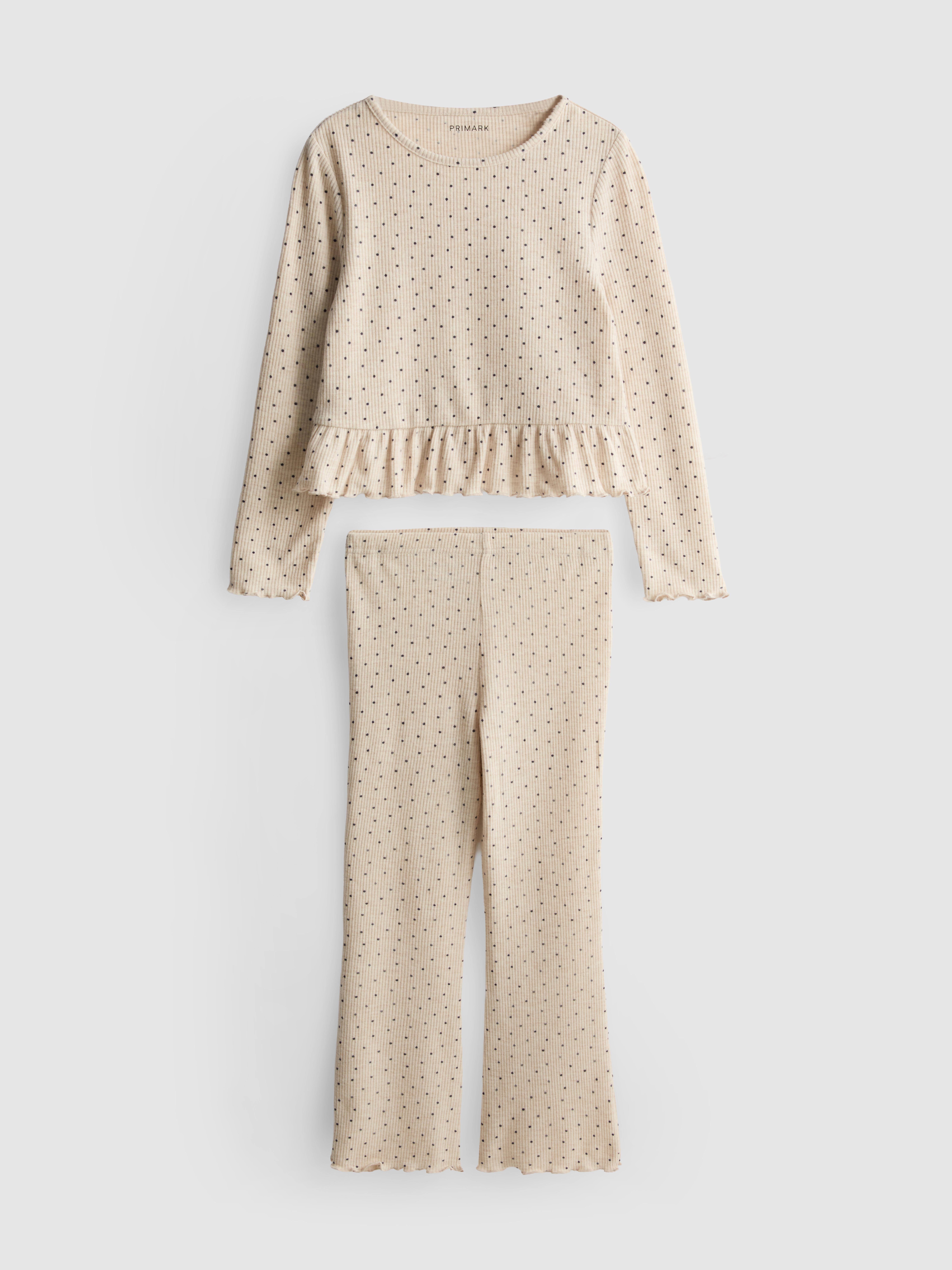 1-9yrs | Ribbed Peplum Top and Leggings Set