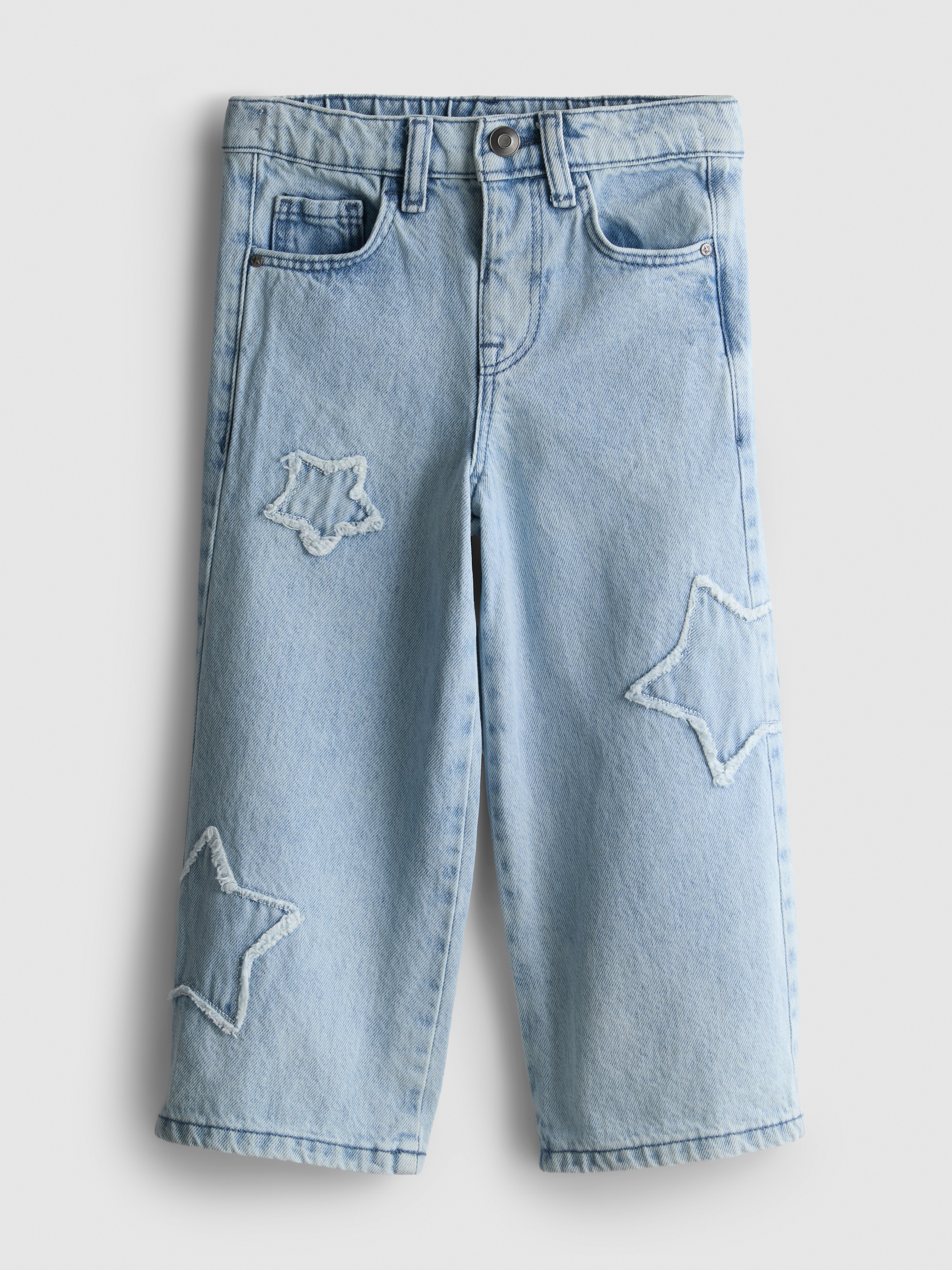 1-9yrs | Pure Cotton Star Appliqué Wide-Leg Jeans