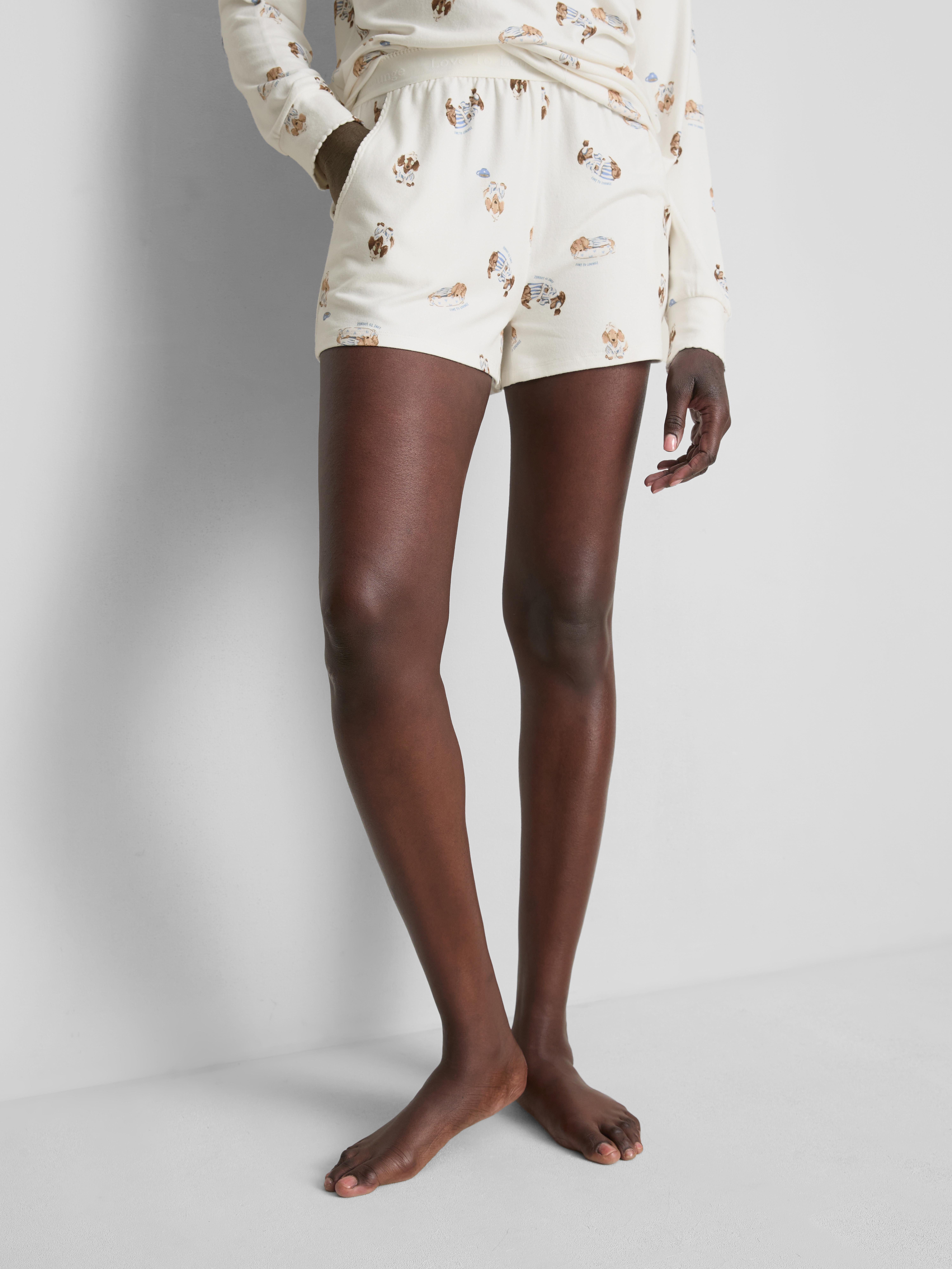 Love To Lounge Dog Print Pyjama Shorts