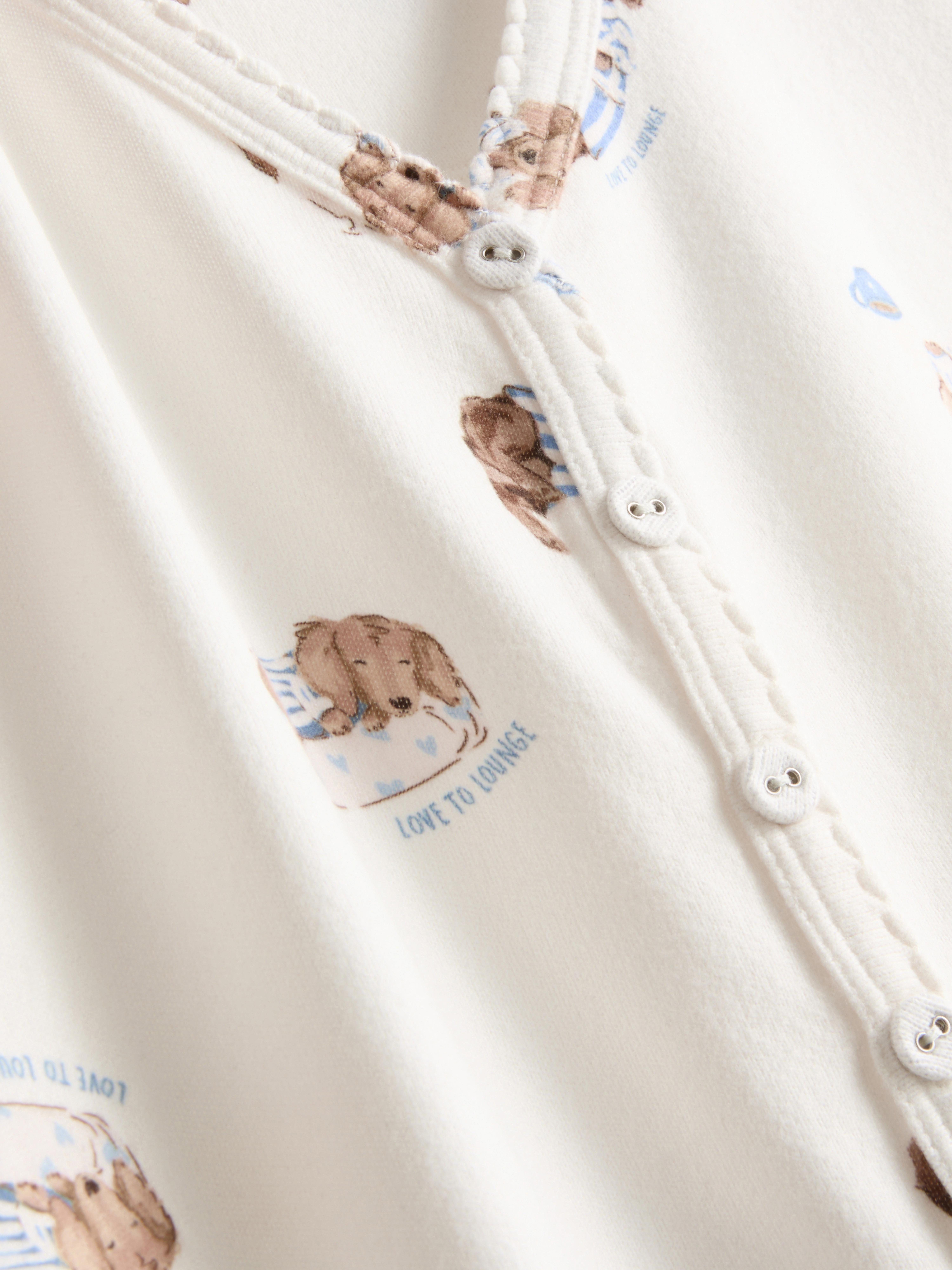 Love To Lounge Dog Print Sleep Romper