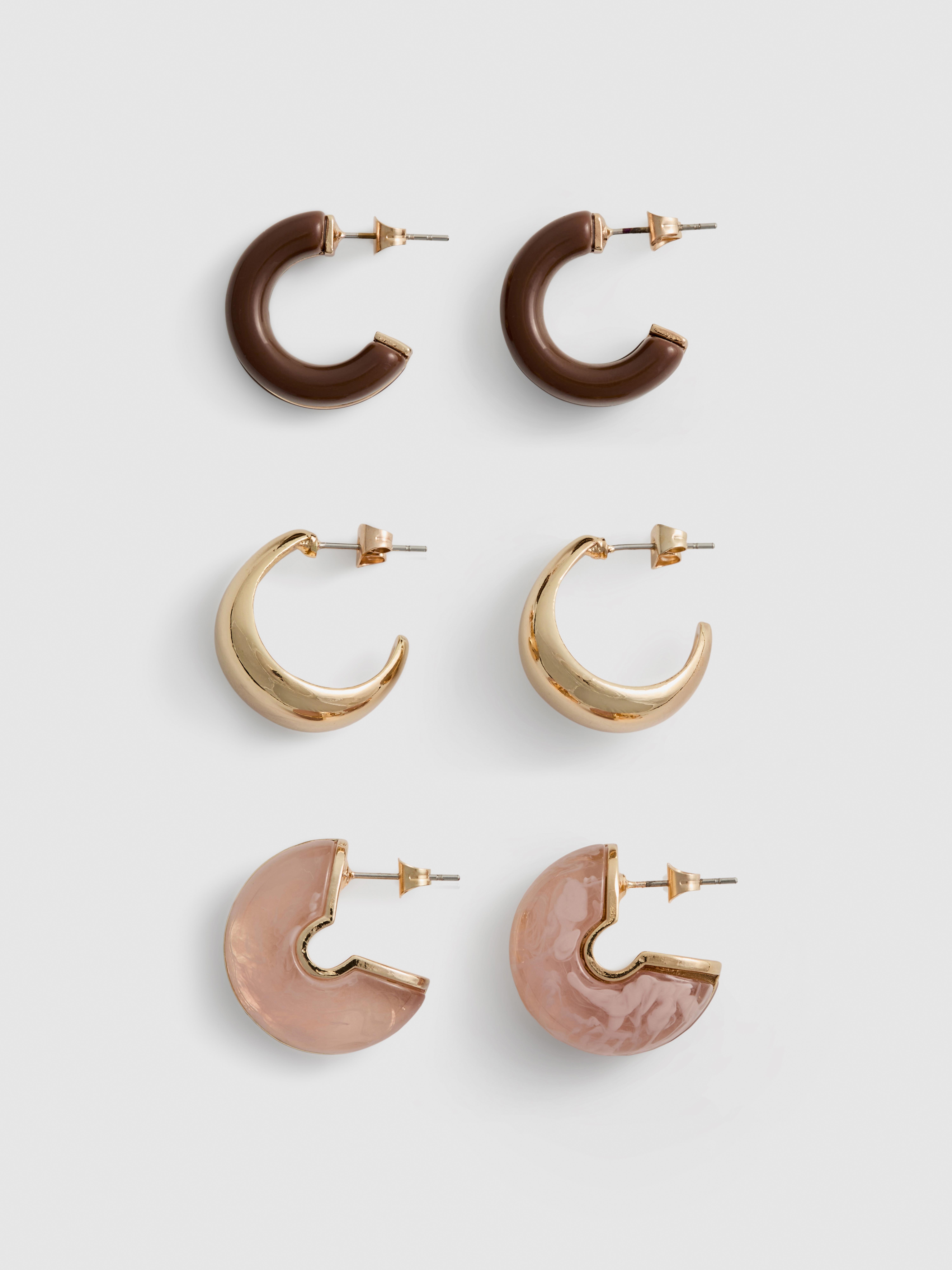 3pk Paula Echevarría Resin Hoops