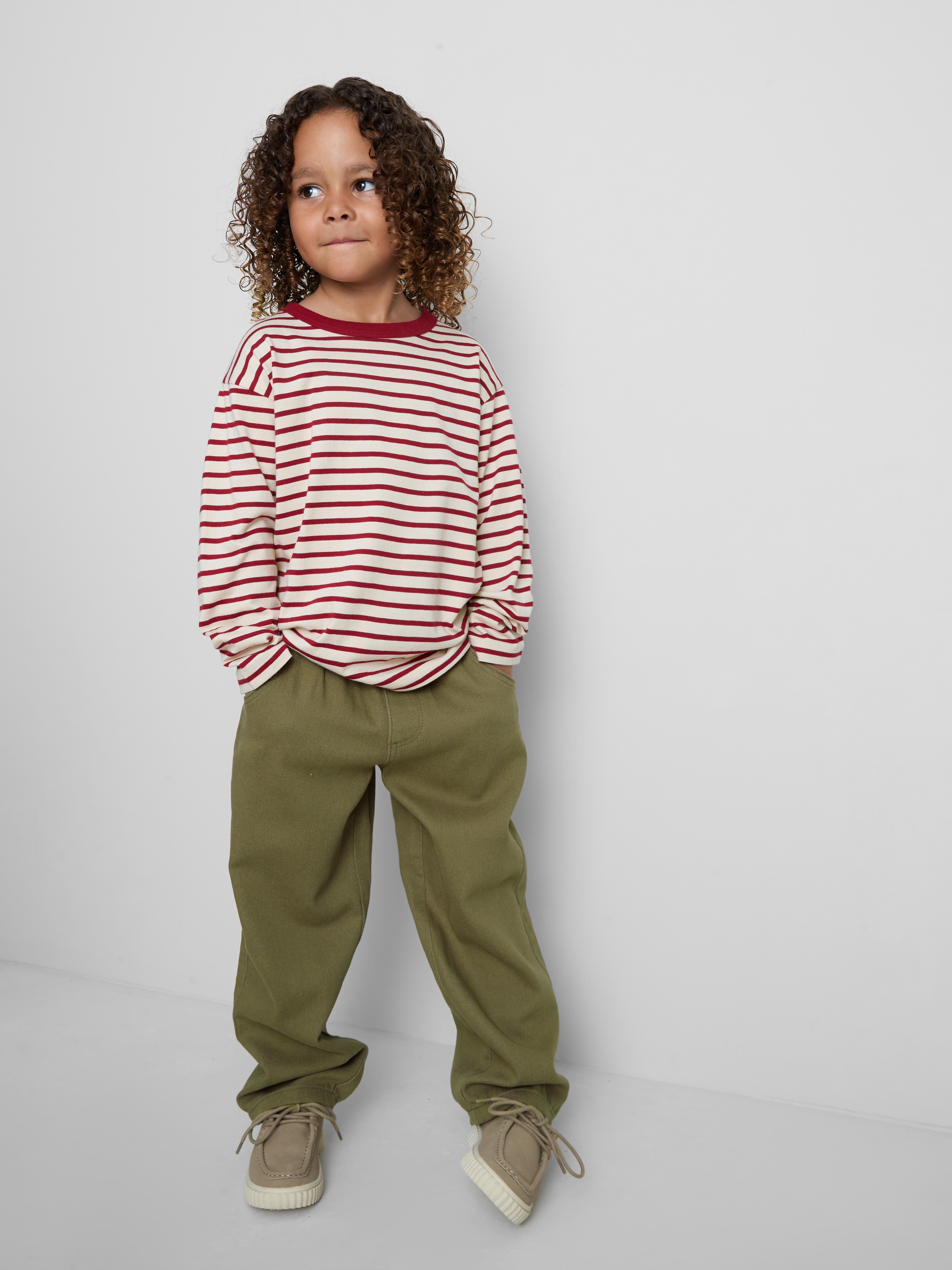 1–9 ans | Pantalon à taille stretch Kaki