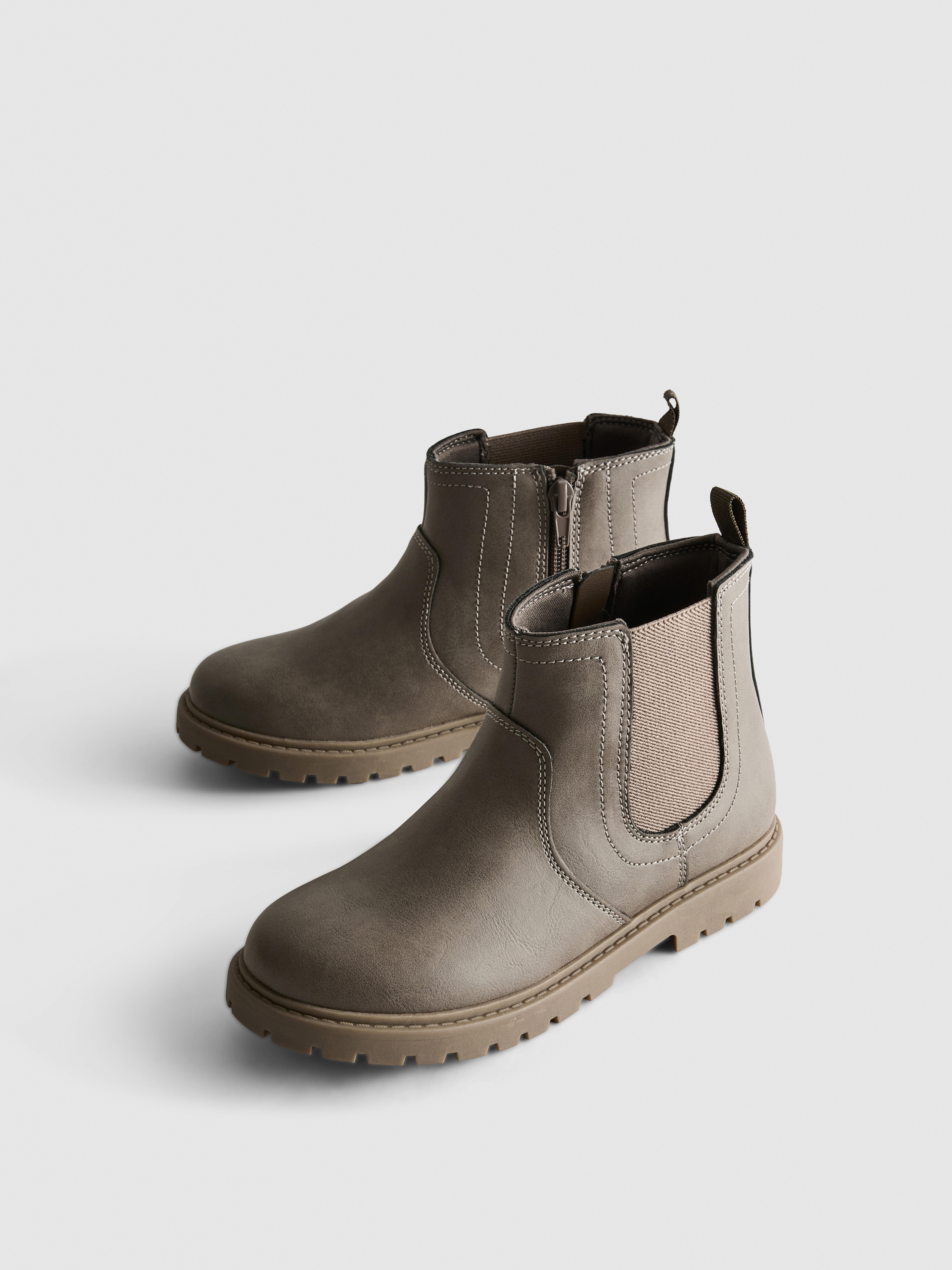 Zip-Up Chelsea Ankle Boots