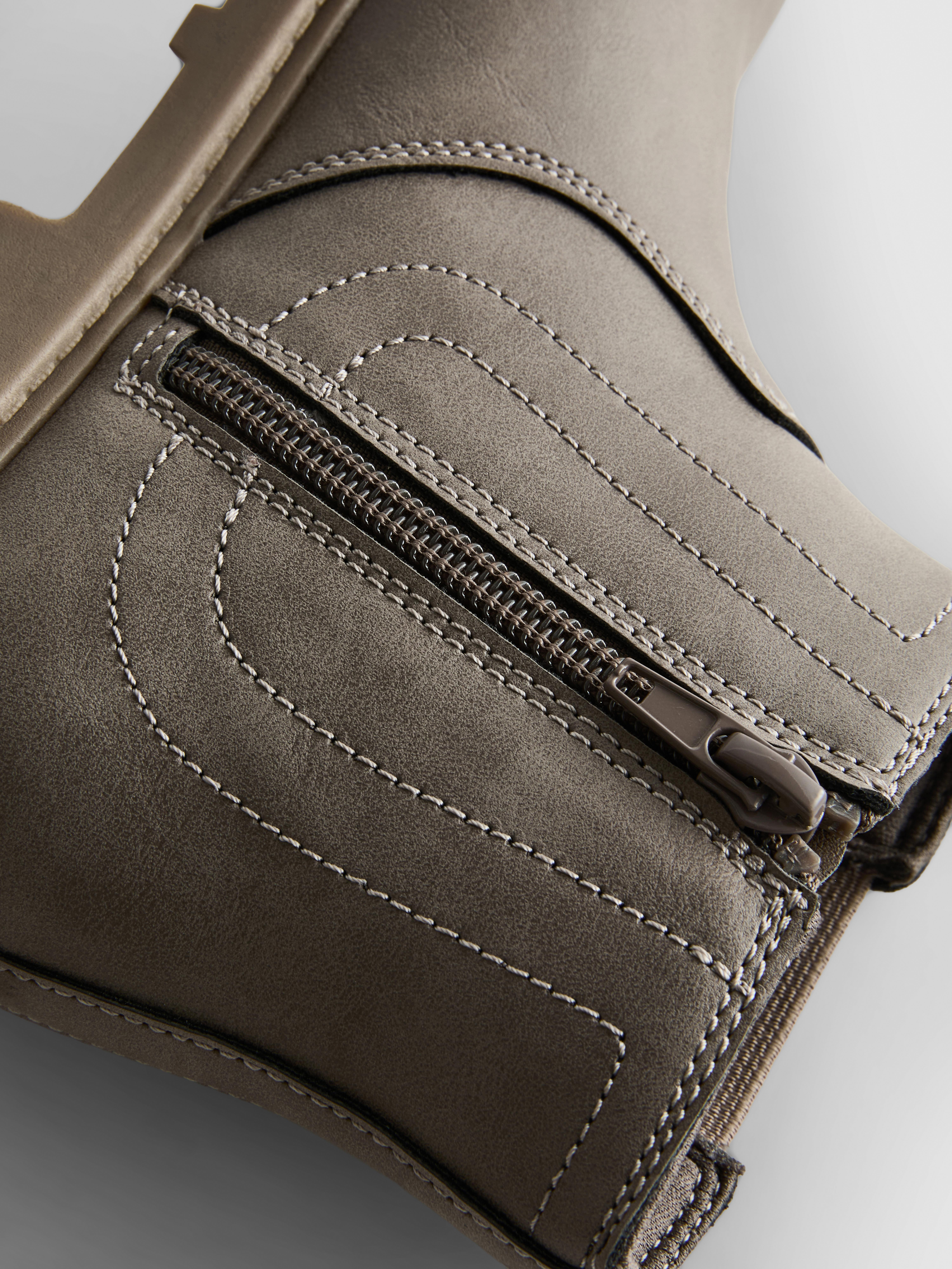 Zip-Up Chelsea Ankle Boots
