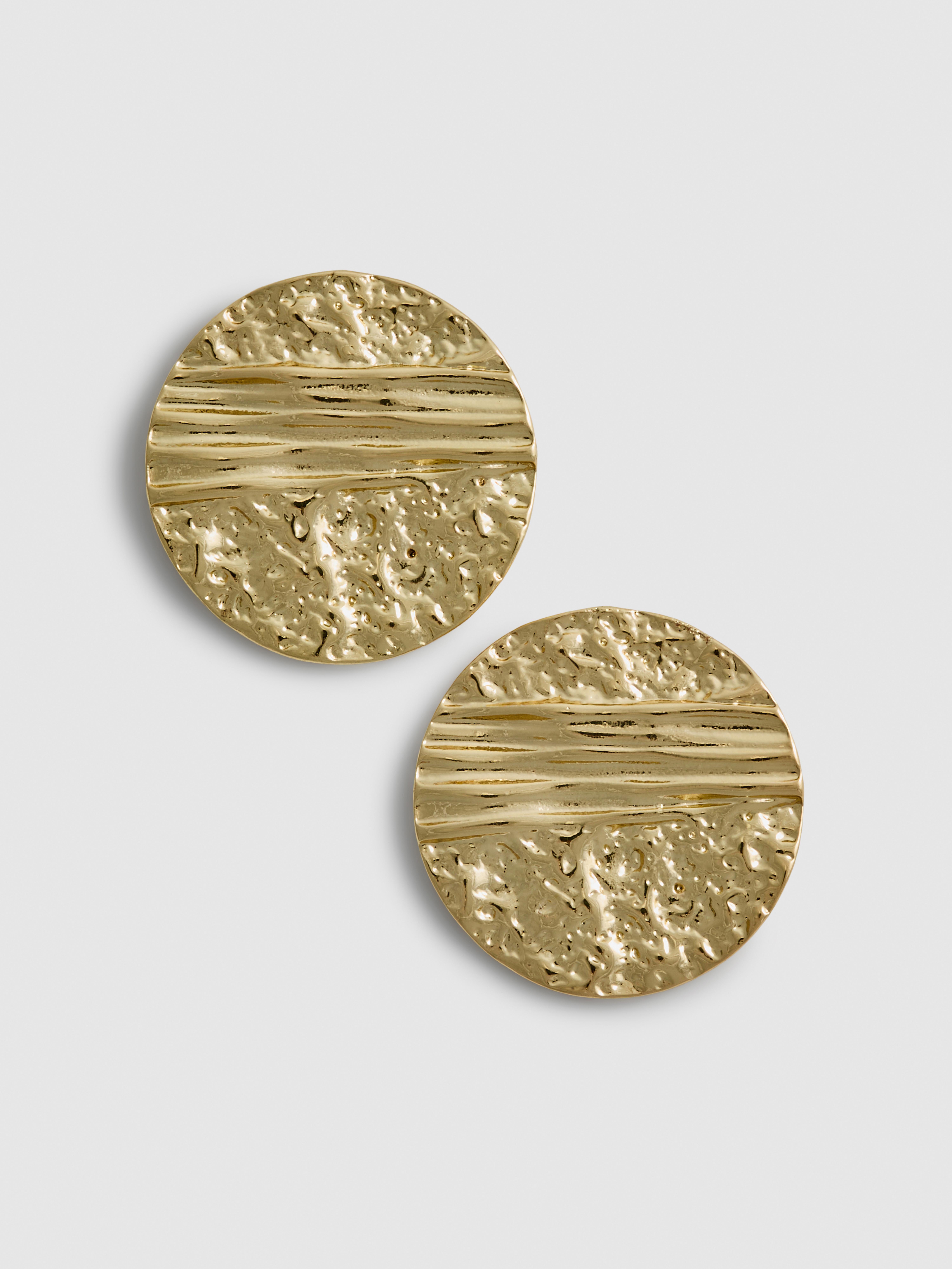 Paula Echevarria Textured Disk Studs