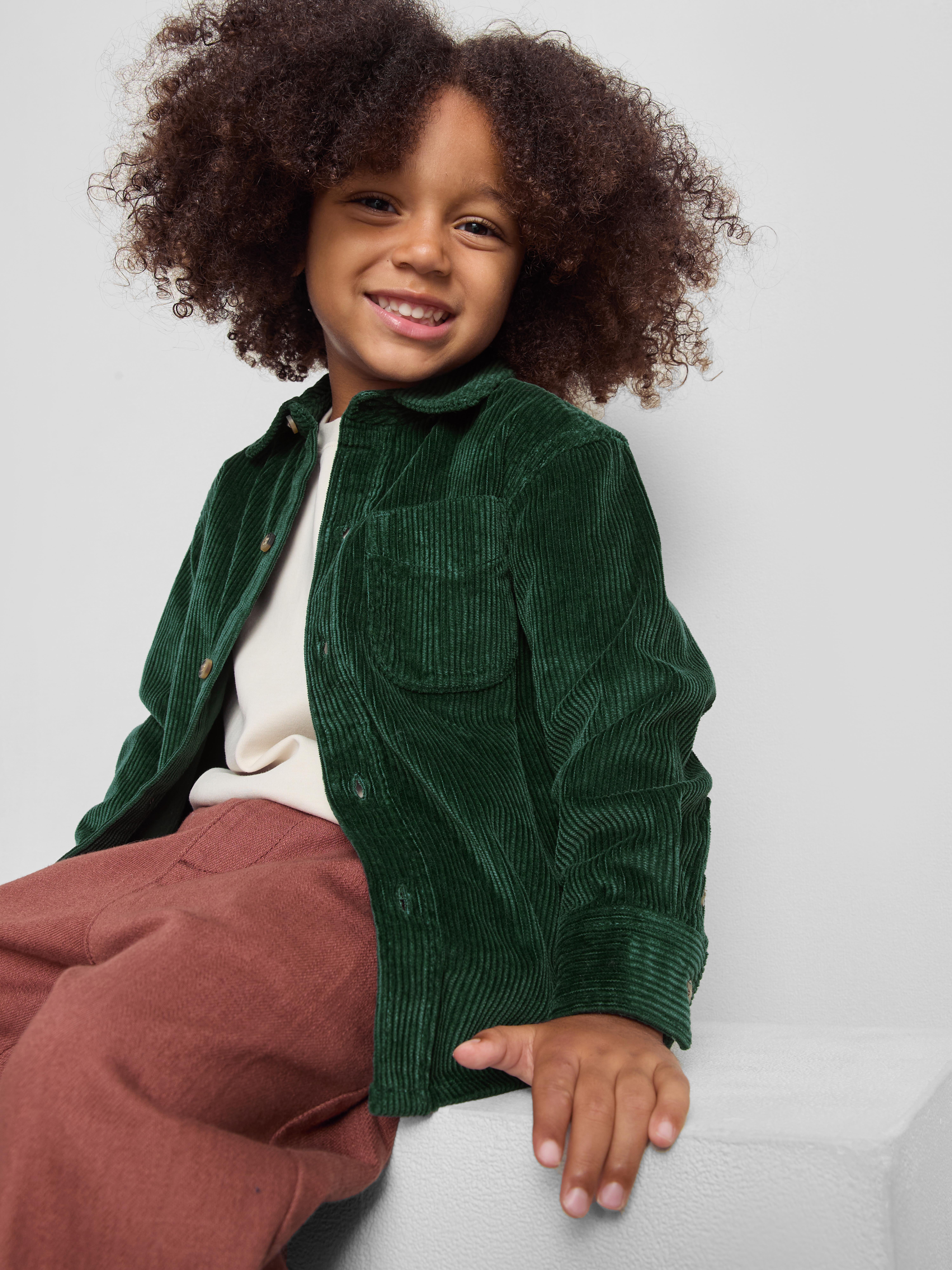 1-9yrs | Pure Cotton Corduroy Shirt Green