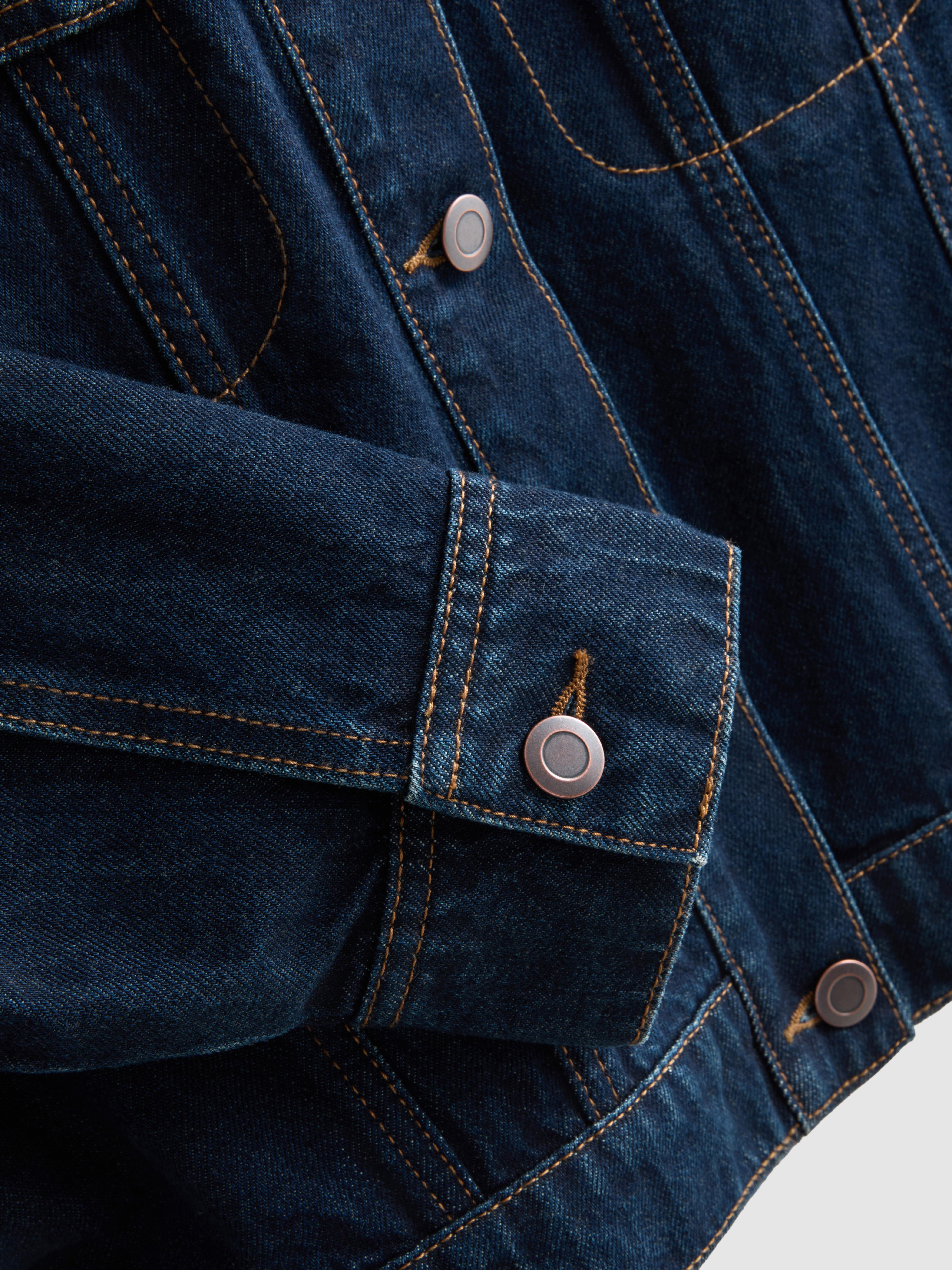 By Coleen Cropped Cotton Denim Jacket