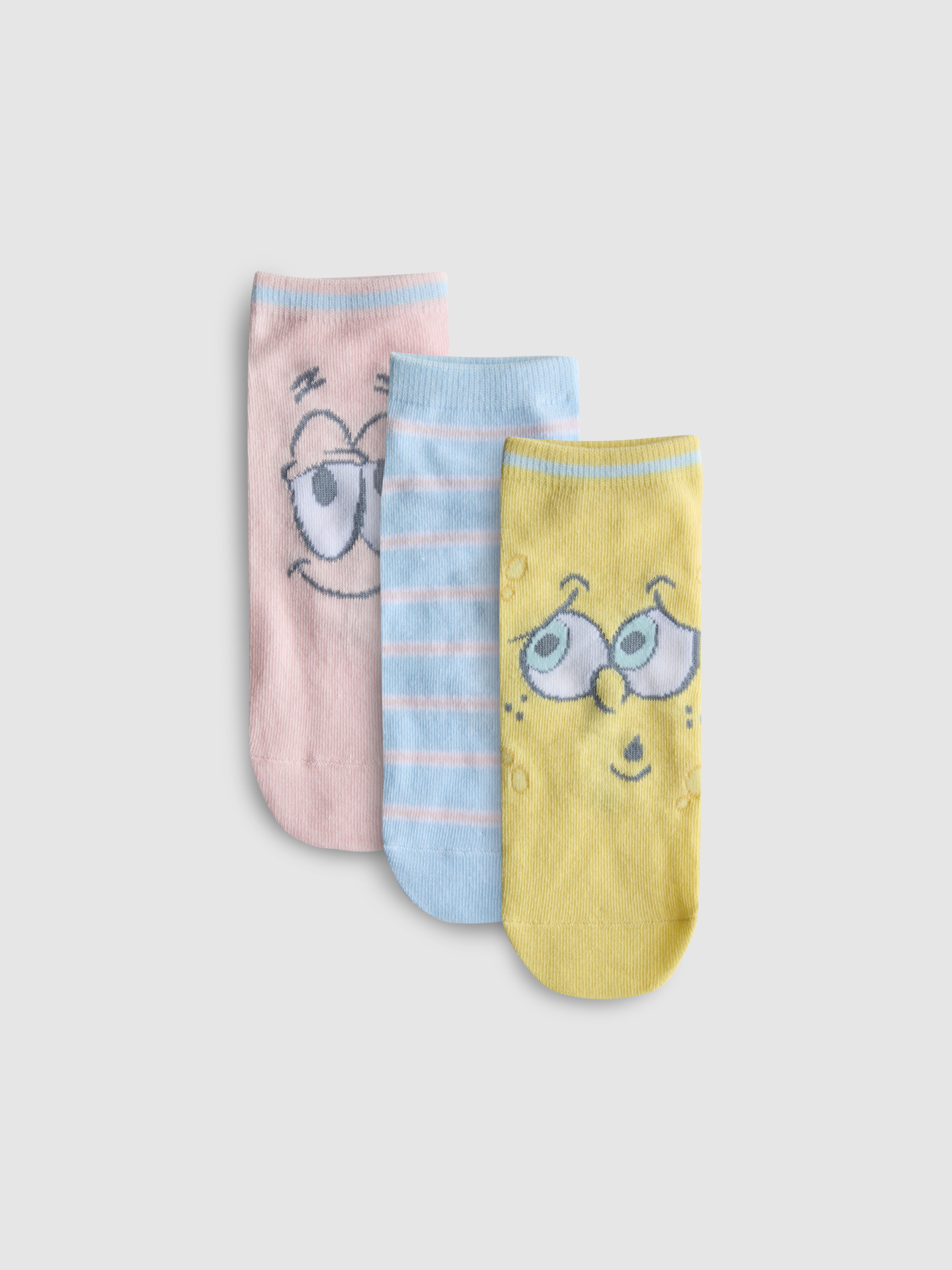 Lot de 3 paires de chaussettes en coton Bob l'éponge