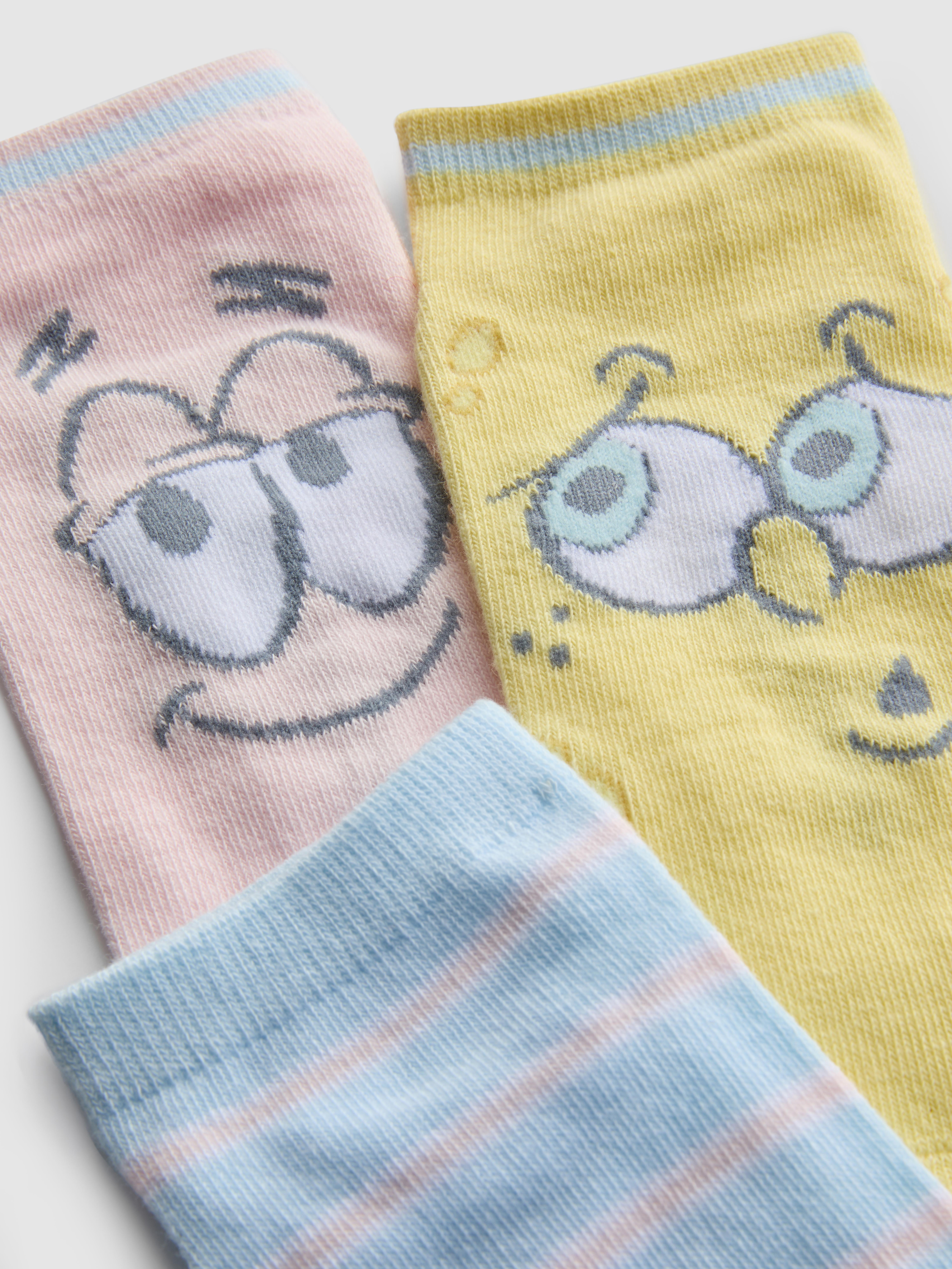 Lot de 3 paires de chaussettes en coton Bob l'éponge