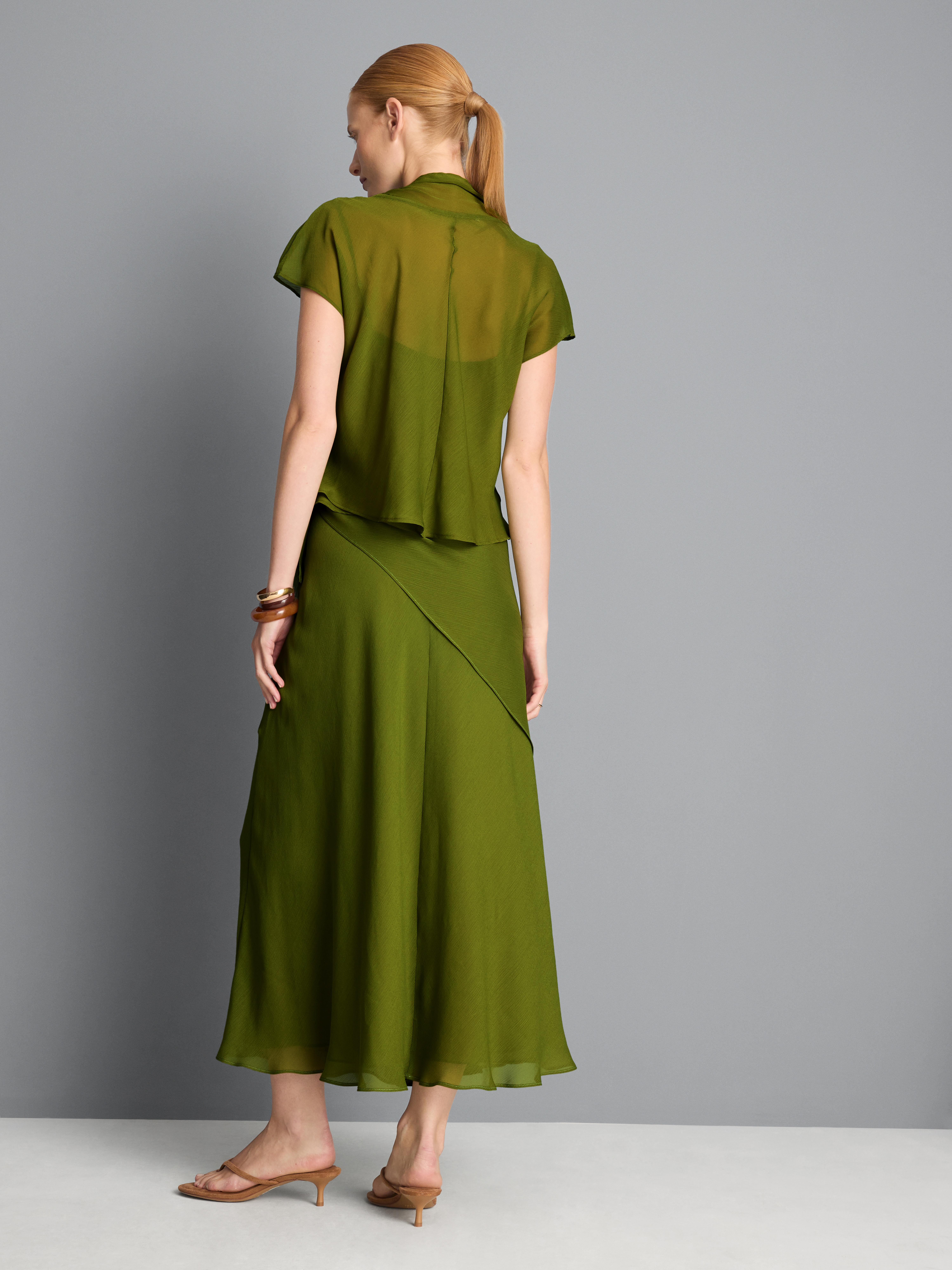 Scarf Tie Midi Skirt