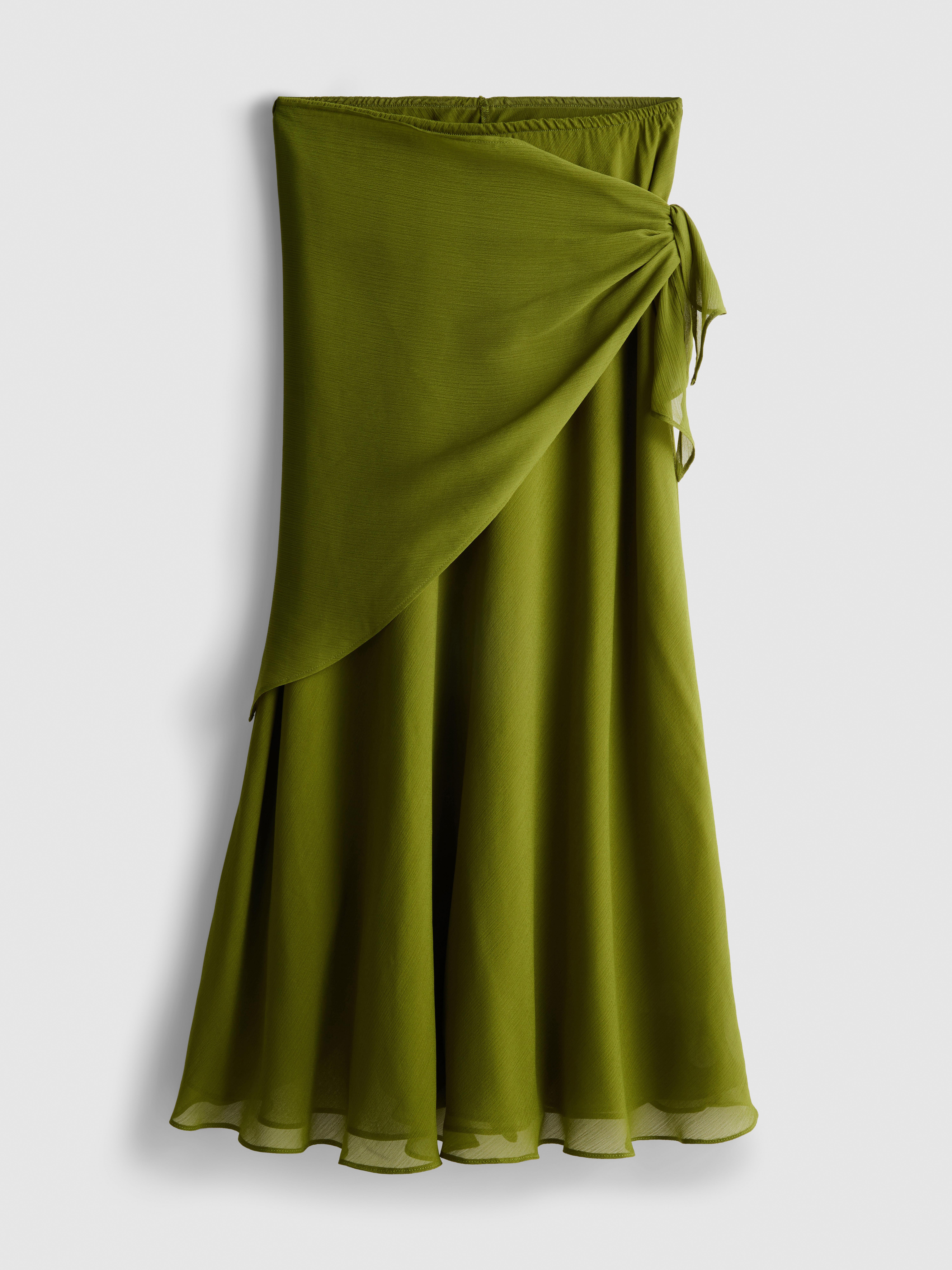 Scarf Tie Midi Skirt
