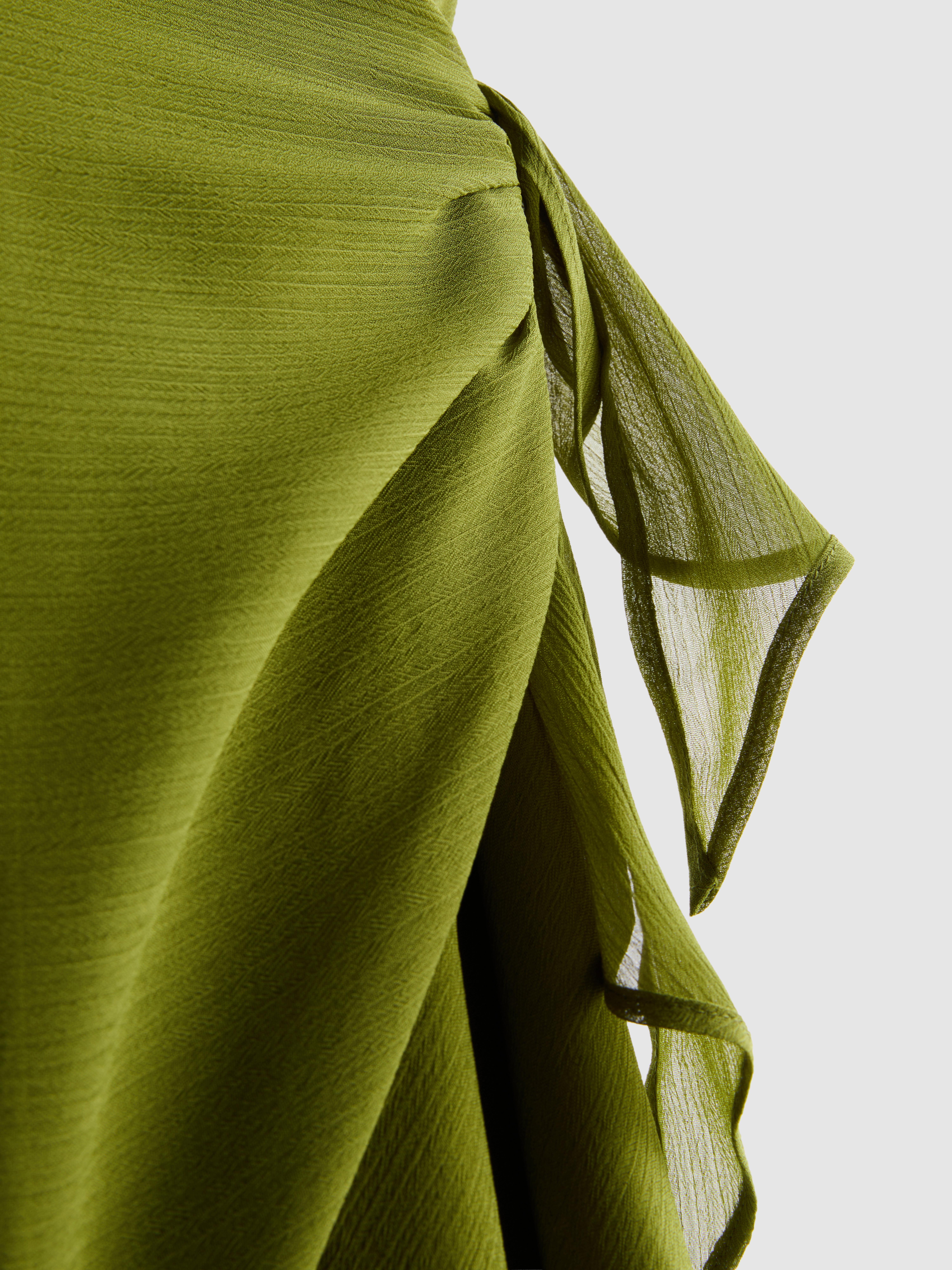 Scarf Tie Midi Skirt