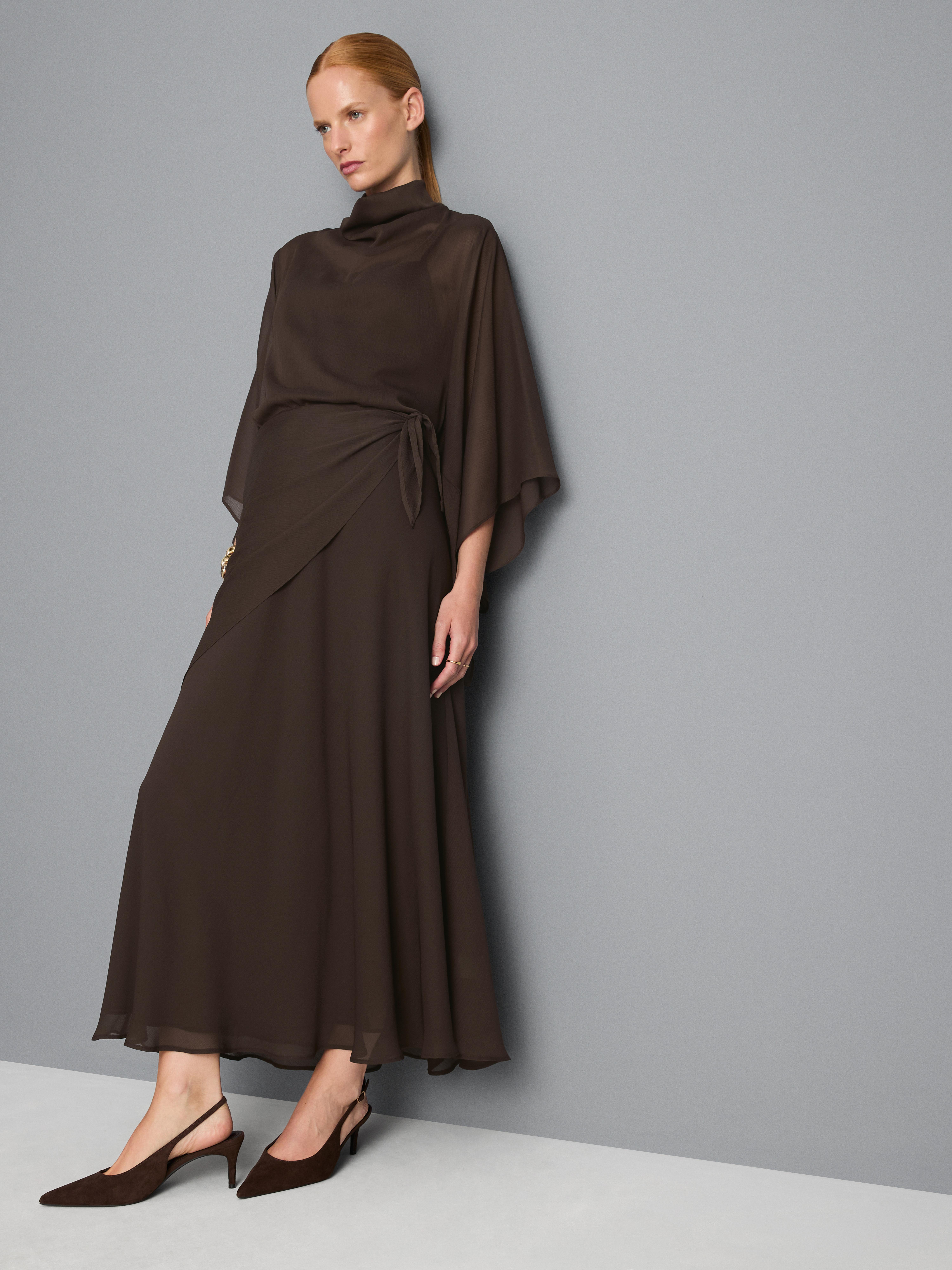 Scarf Tie Midi Skirt