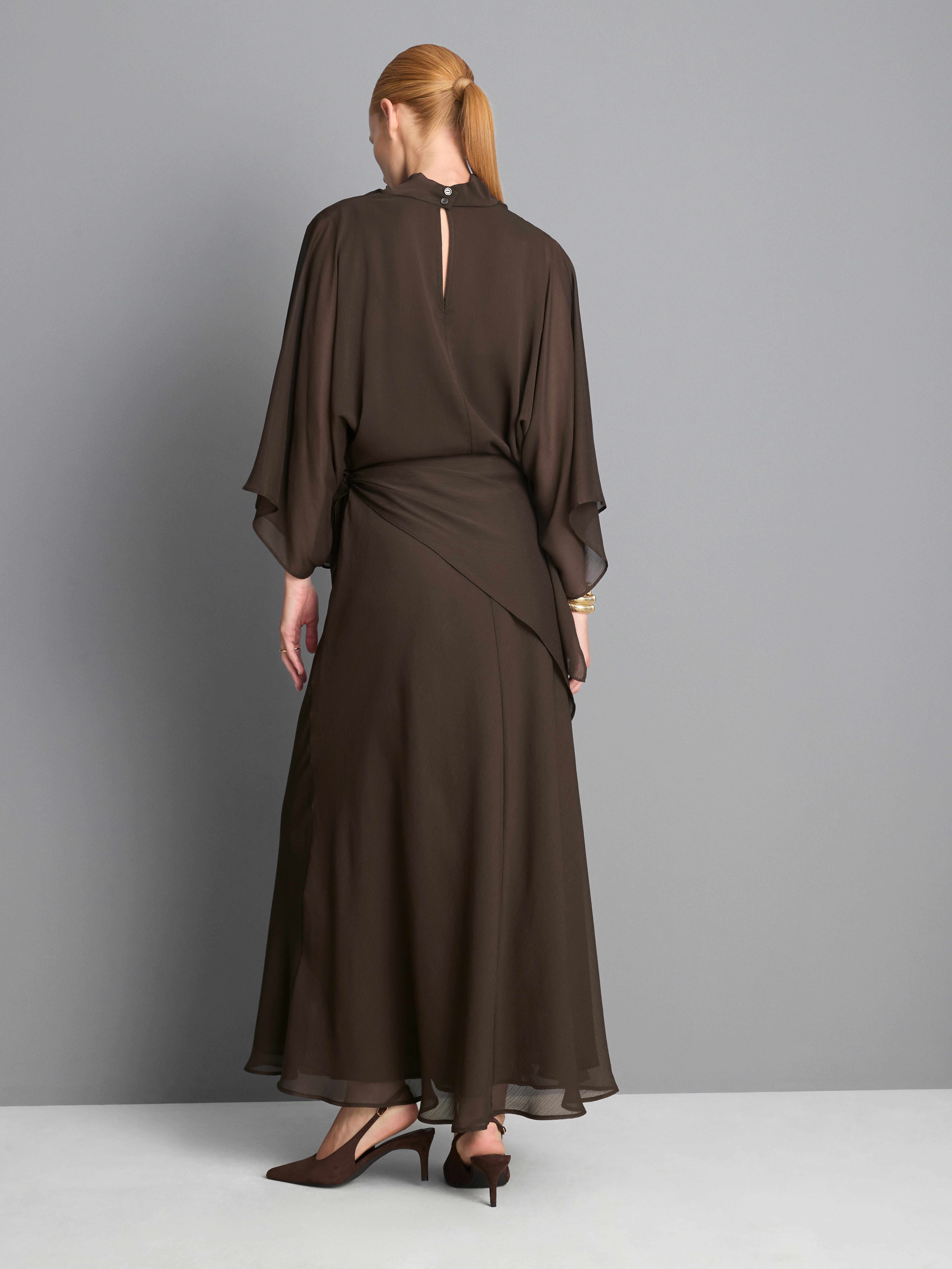 Scarf Tie Midi Skirt