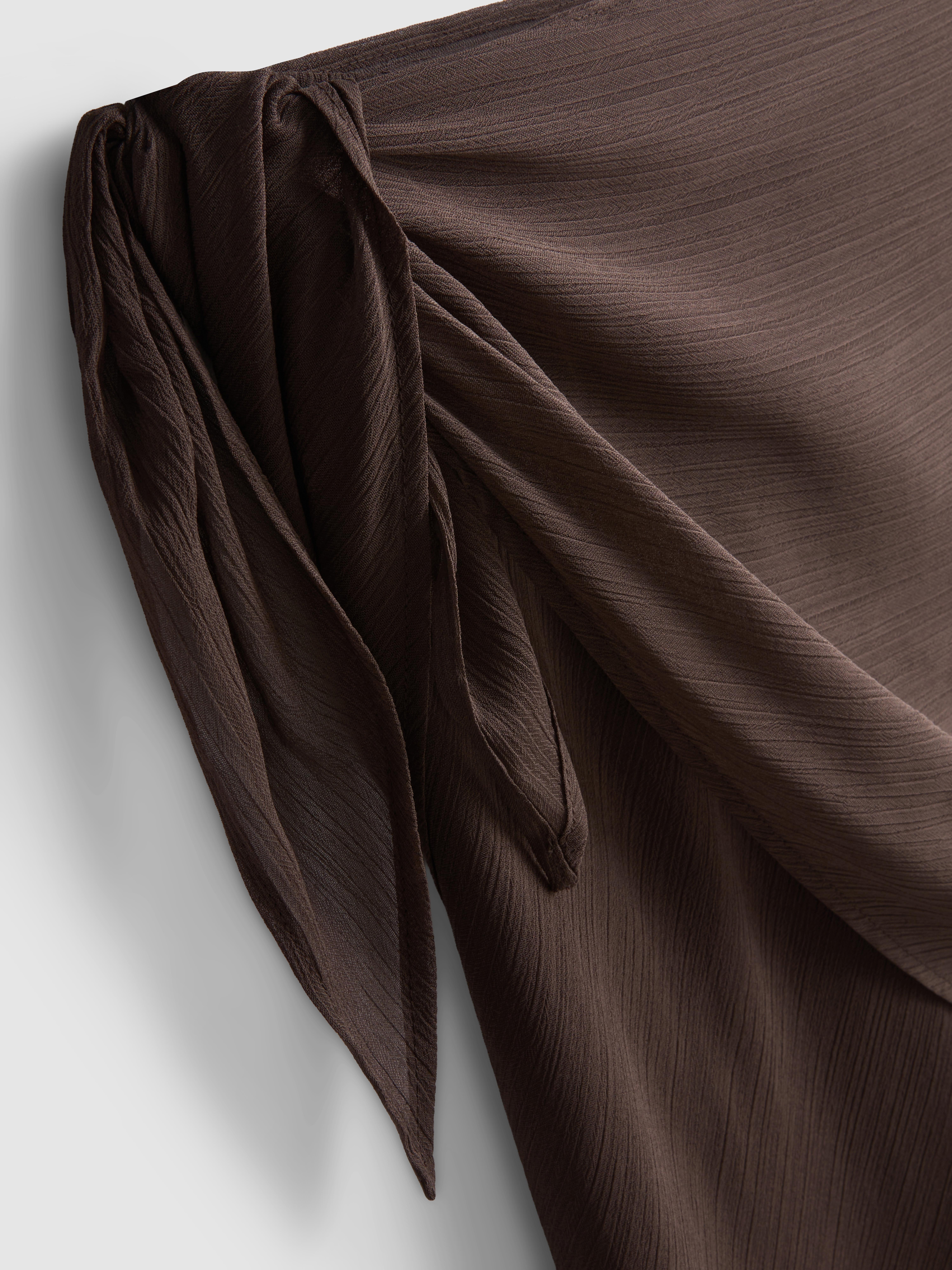 Scarf Tie Midi Skirt
