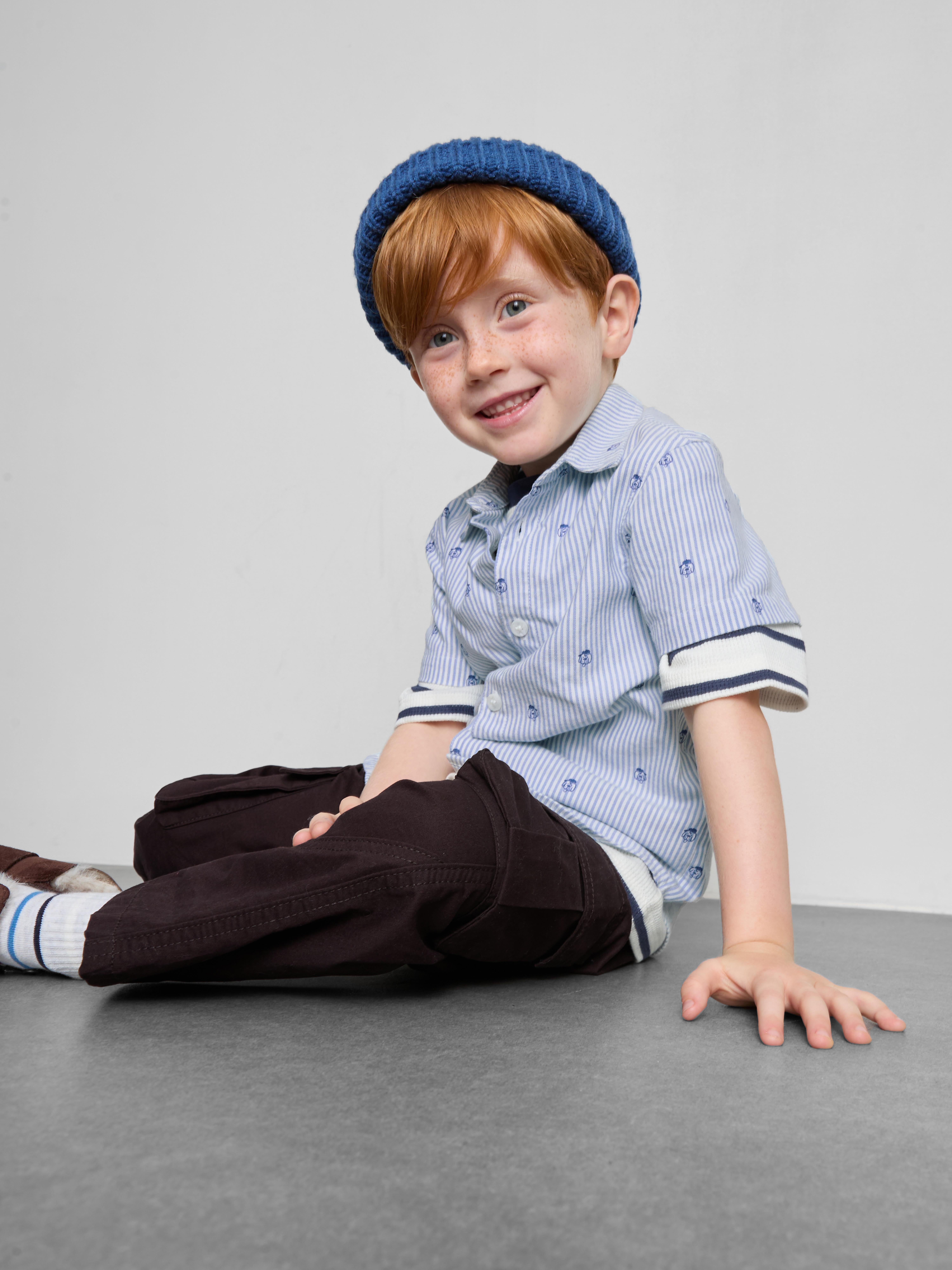 1-9yrs | Pure Cotton Printed Oxford Shirt