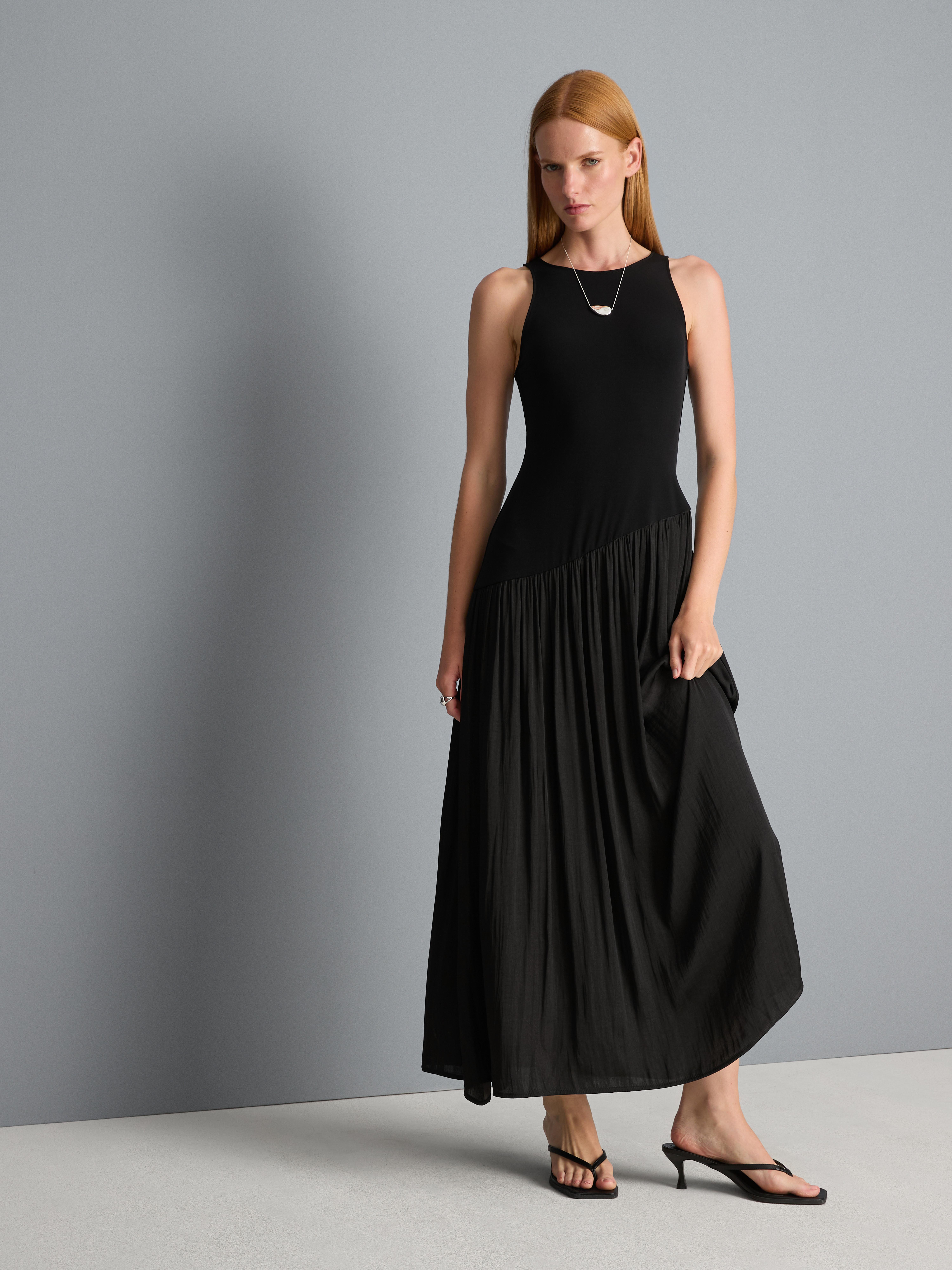 black midi dress primark Women's Black Dropped Hem Midi Dress