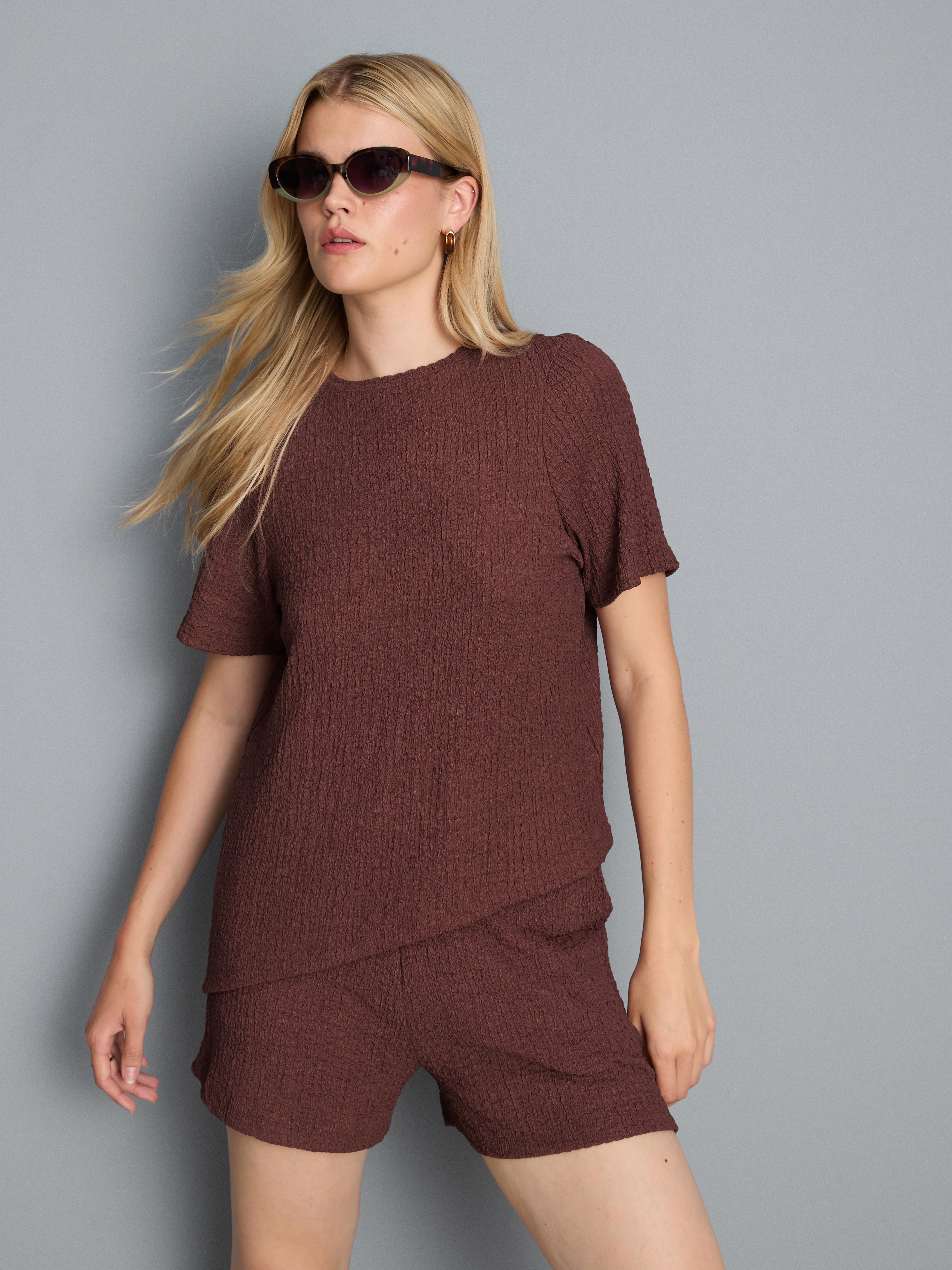 Textured Asymmetric T-Shirt