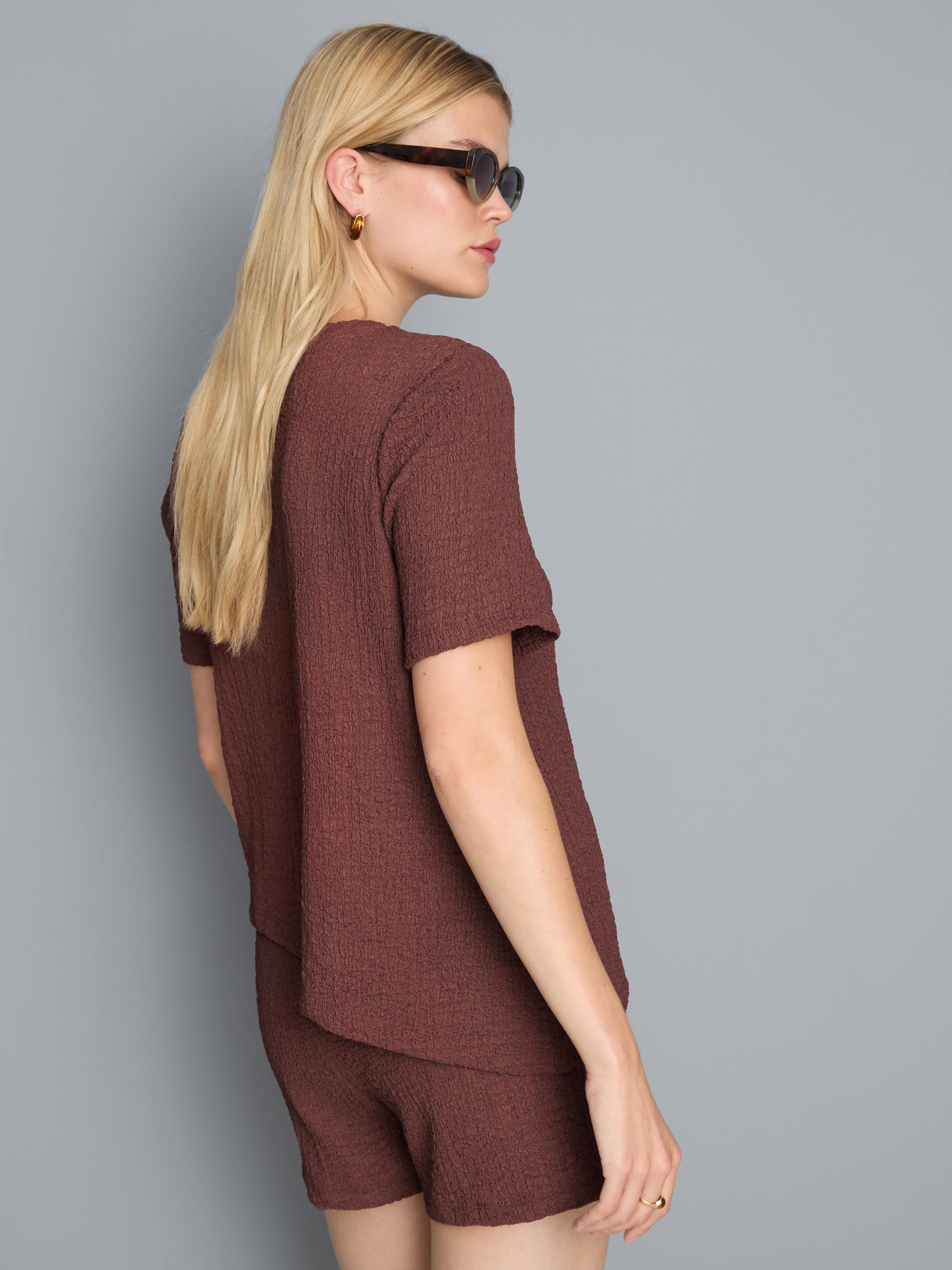 Textured Asymmetric T-Shirt