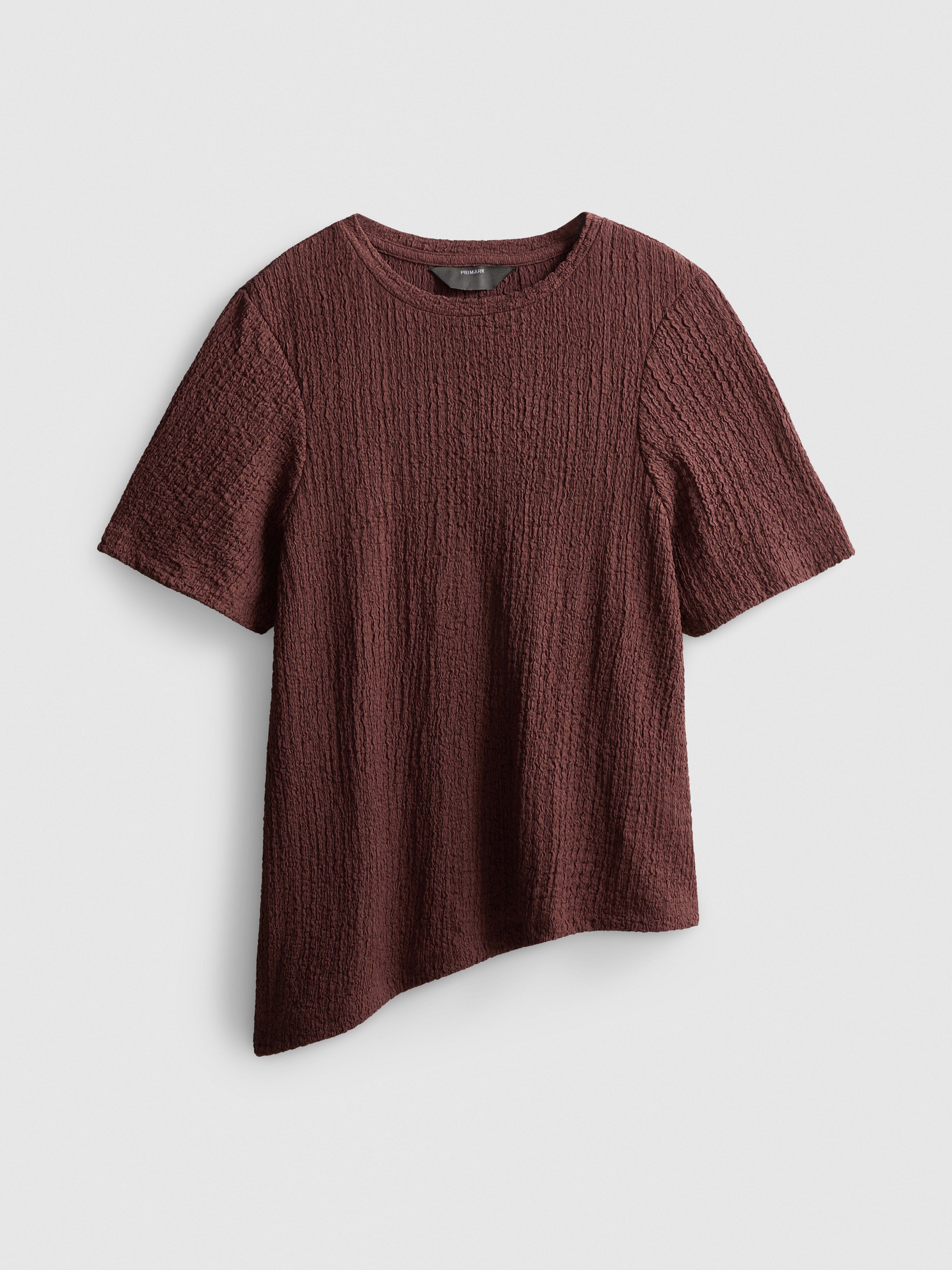 Textured Asymmetric T-Shirt