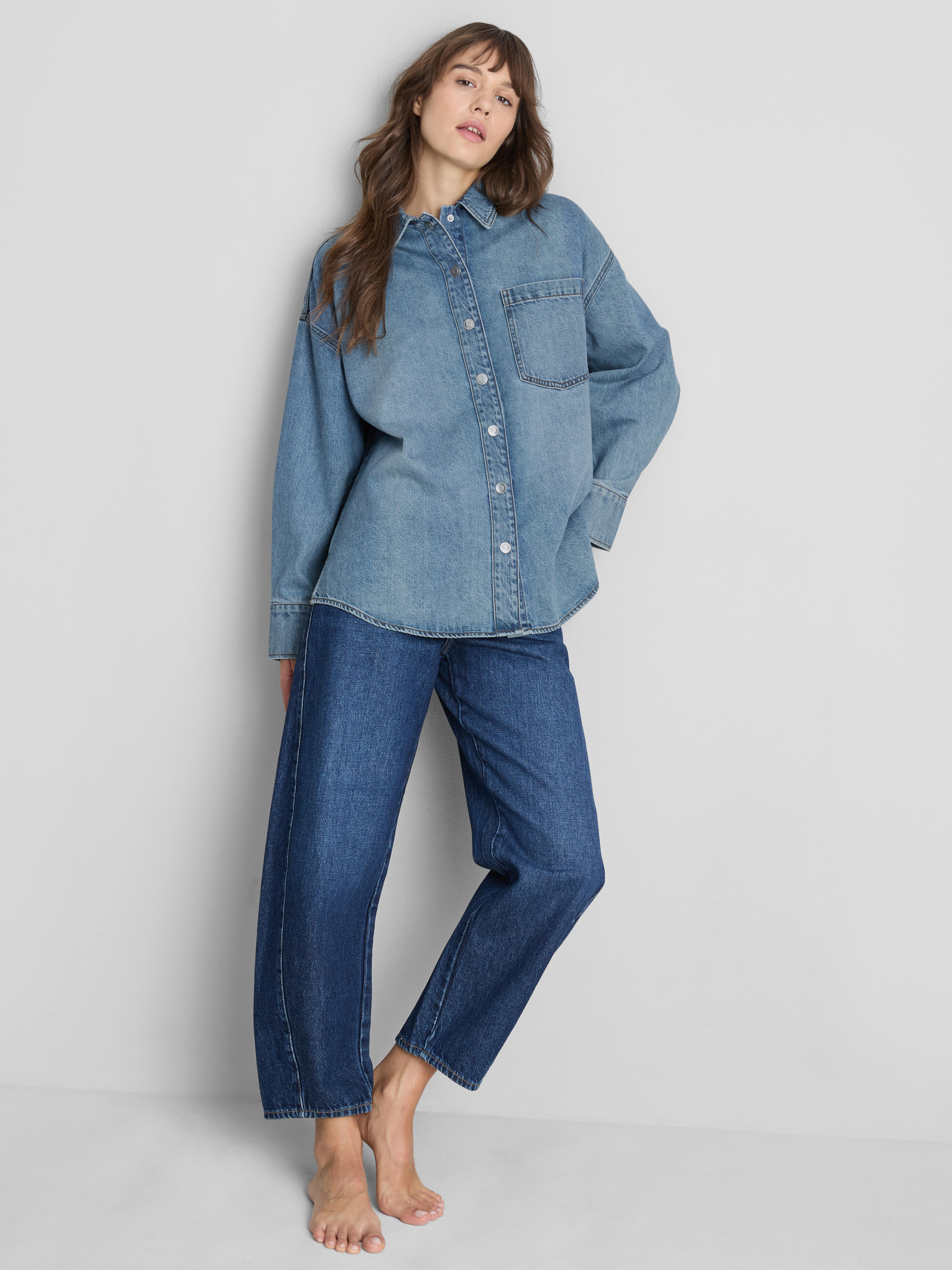 Relaxed Cotton Denim Shirt