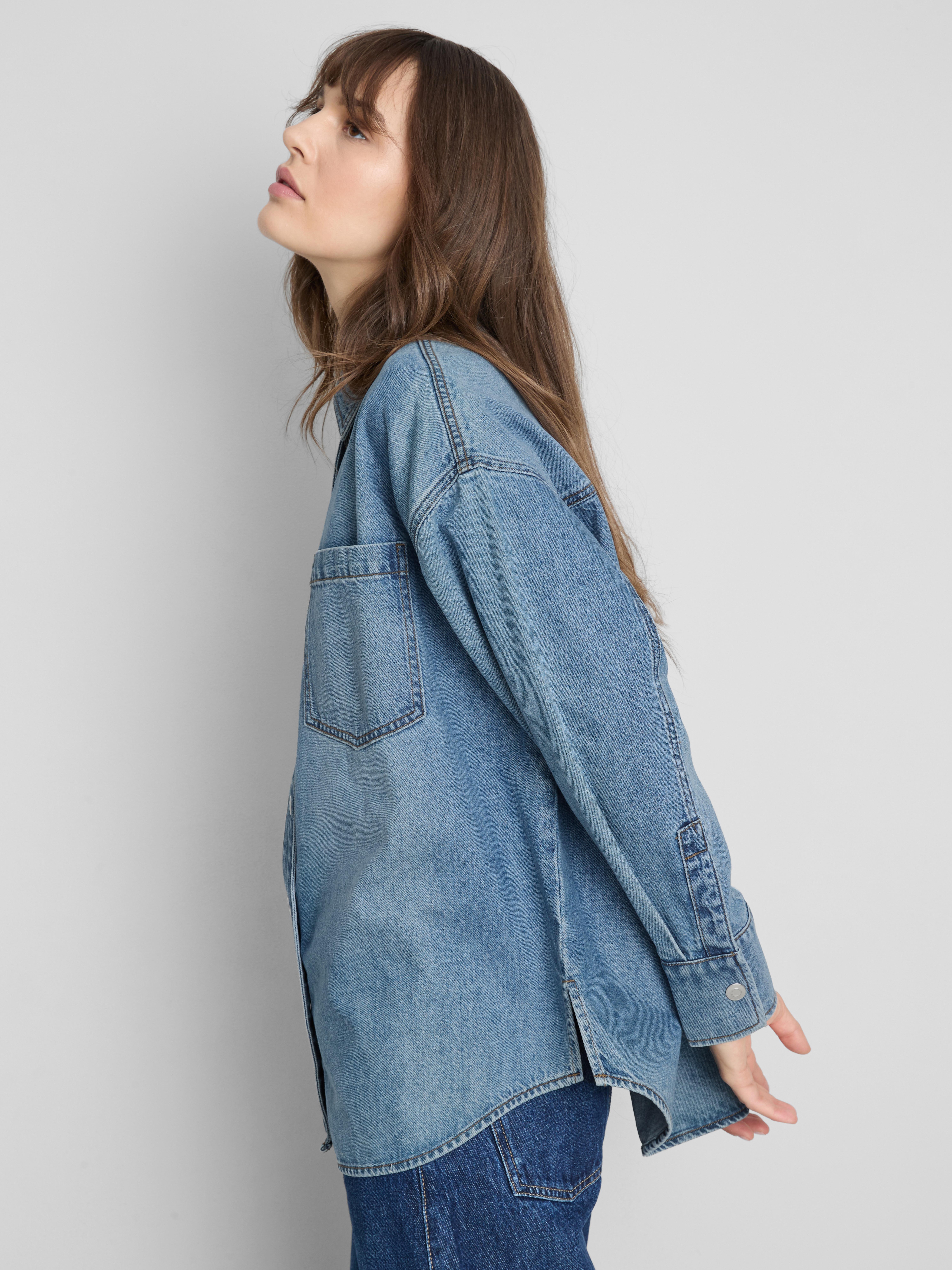 Relaxed Cotton Denim Shirt