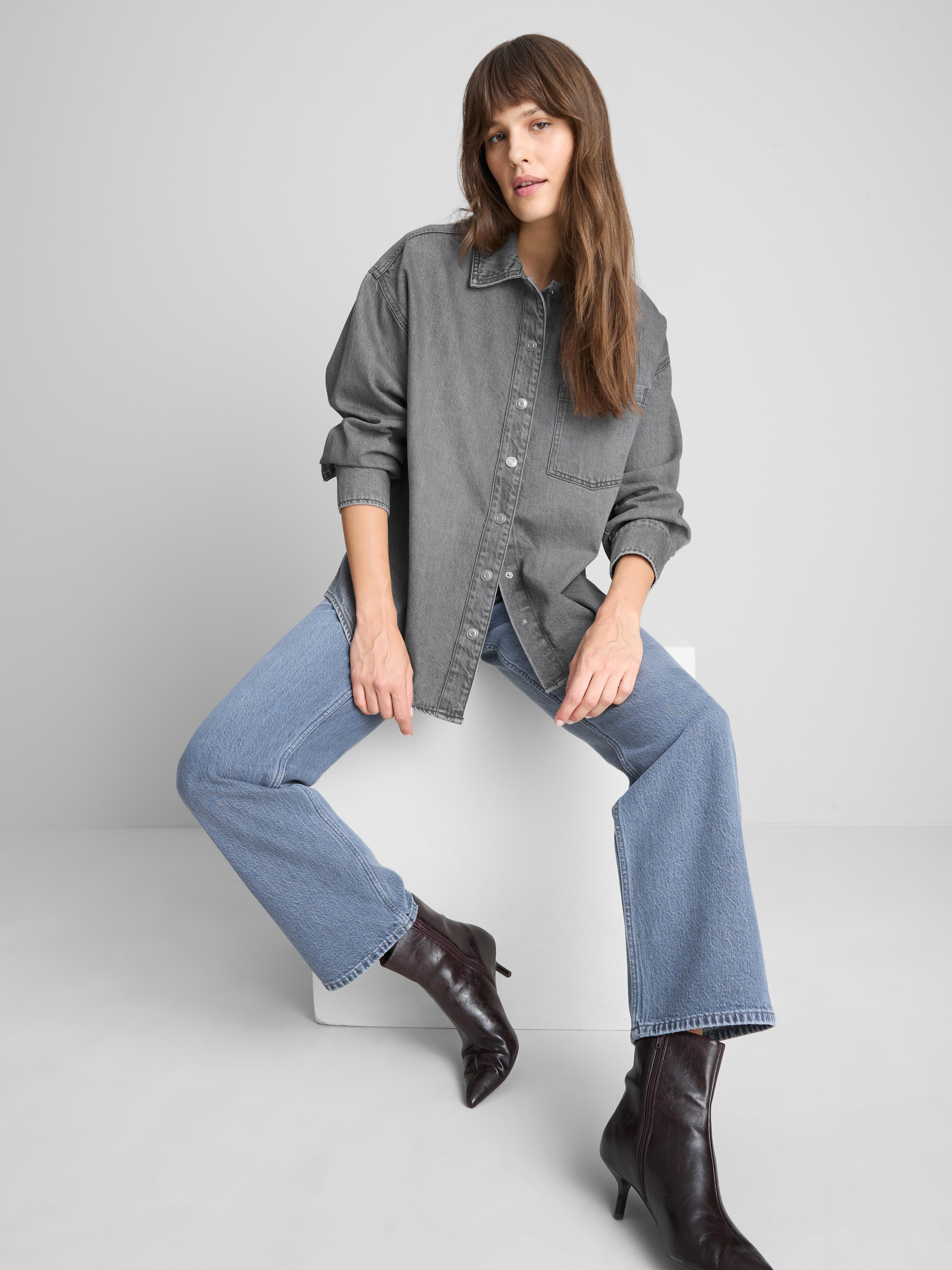Relaxed Cotton Denim Shirt