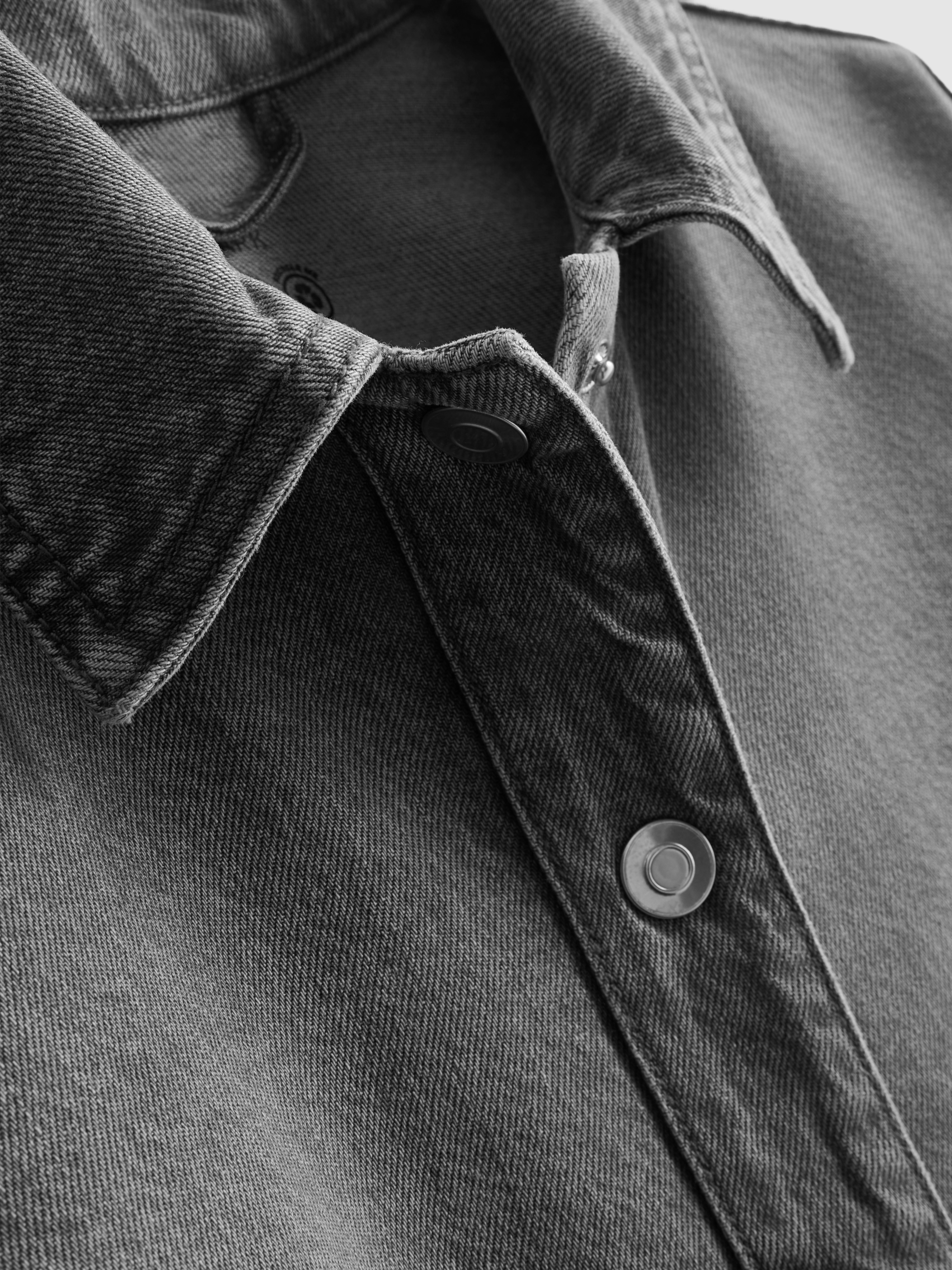 Relaxed Cotton Denim Button-Up Shirt