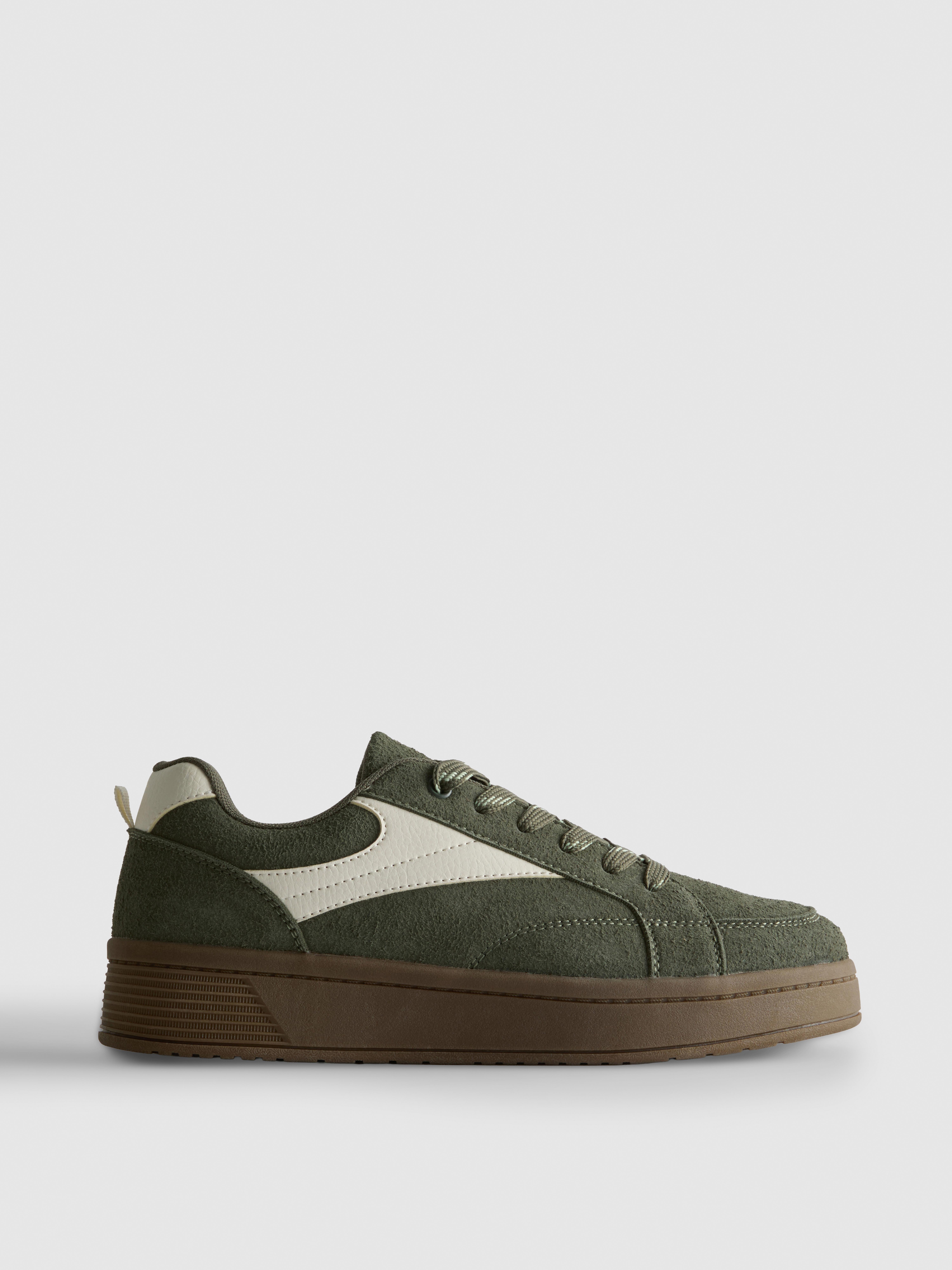 Rubber-Sole Low-Top Sneakers