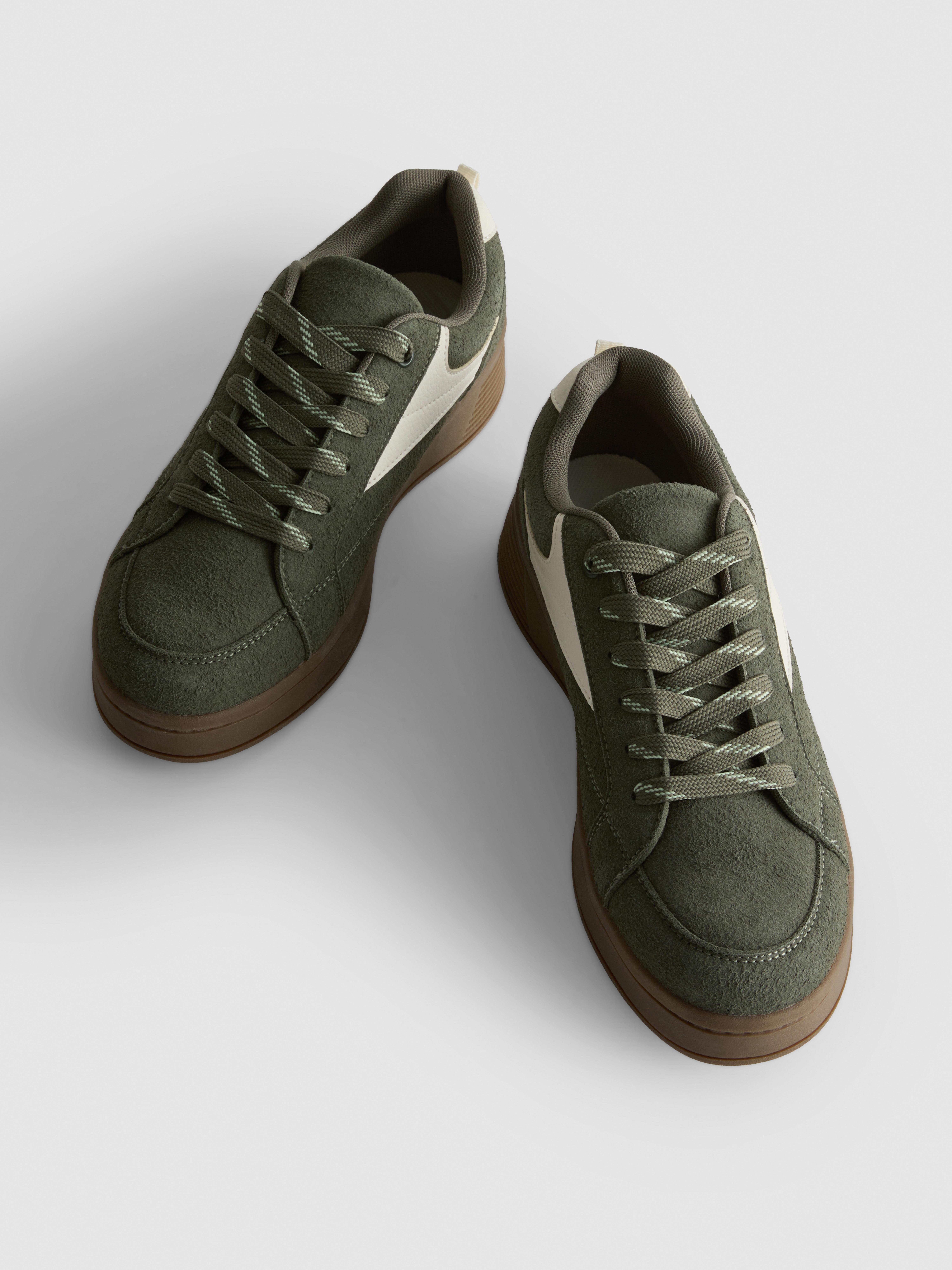 Rubber-Sole Low-Top Sneakers