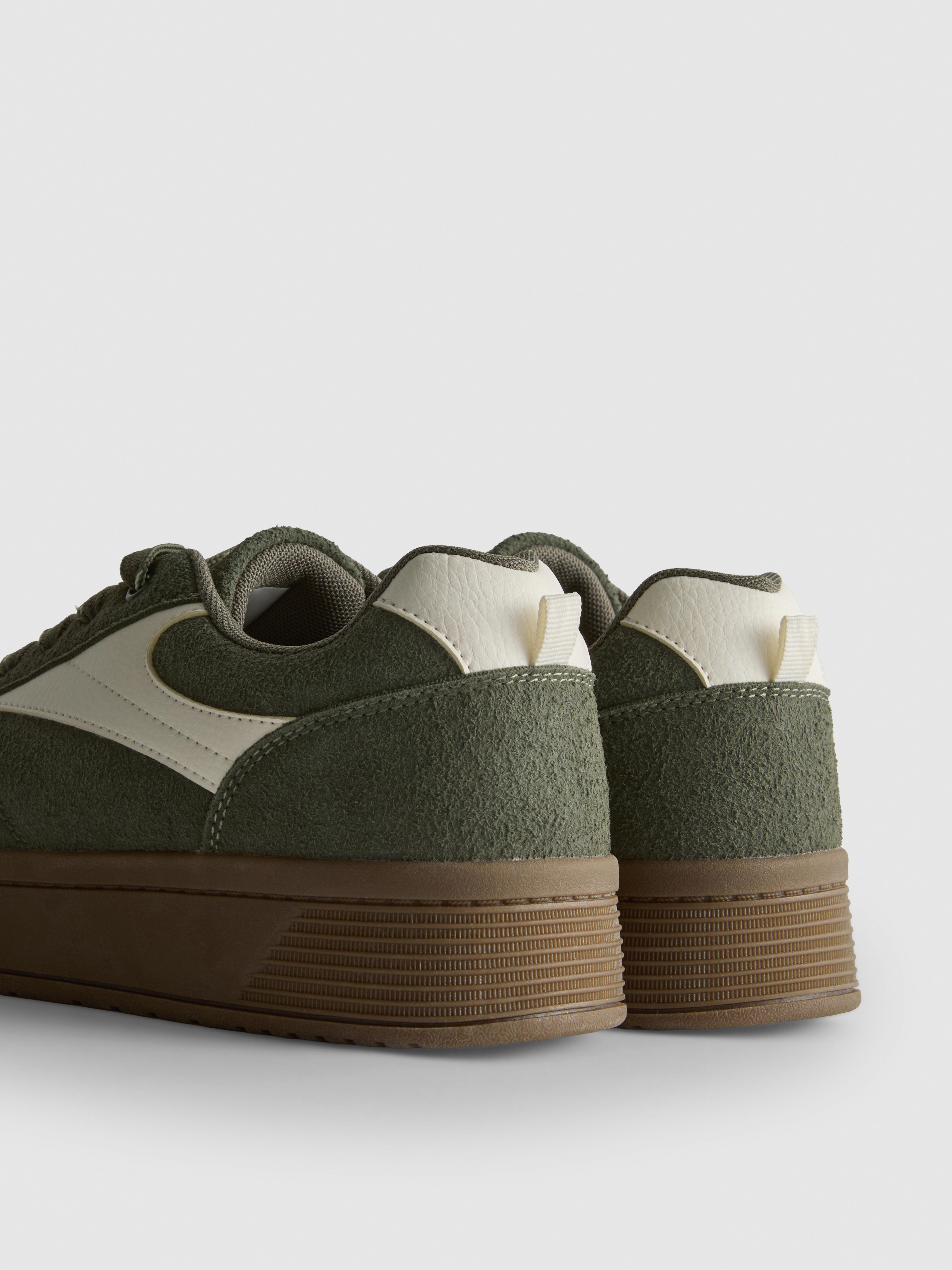 Rubber-Sole Low-Top Sneakers