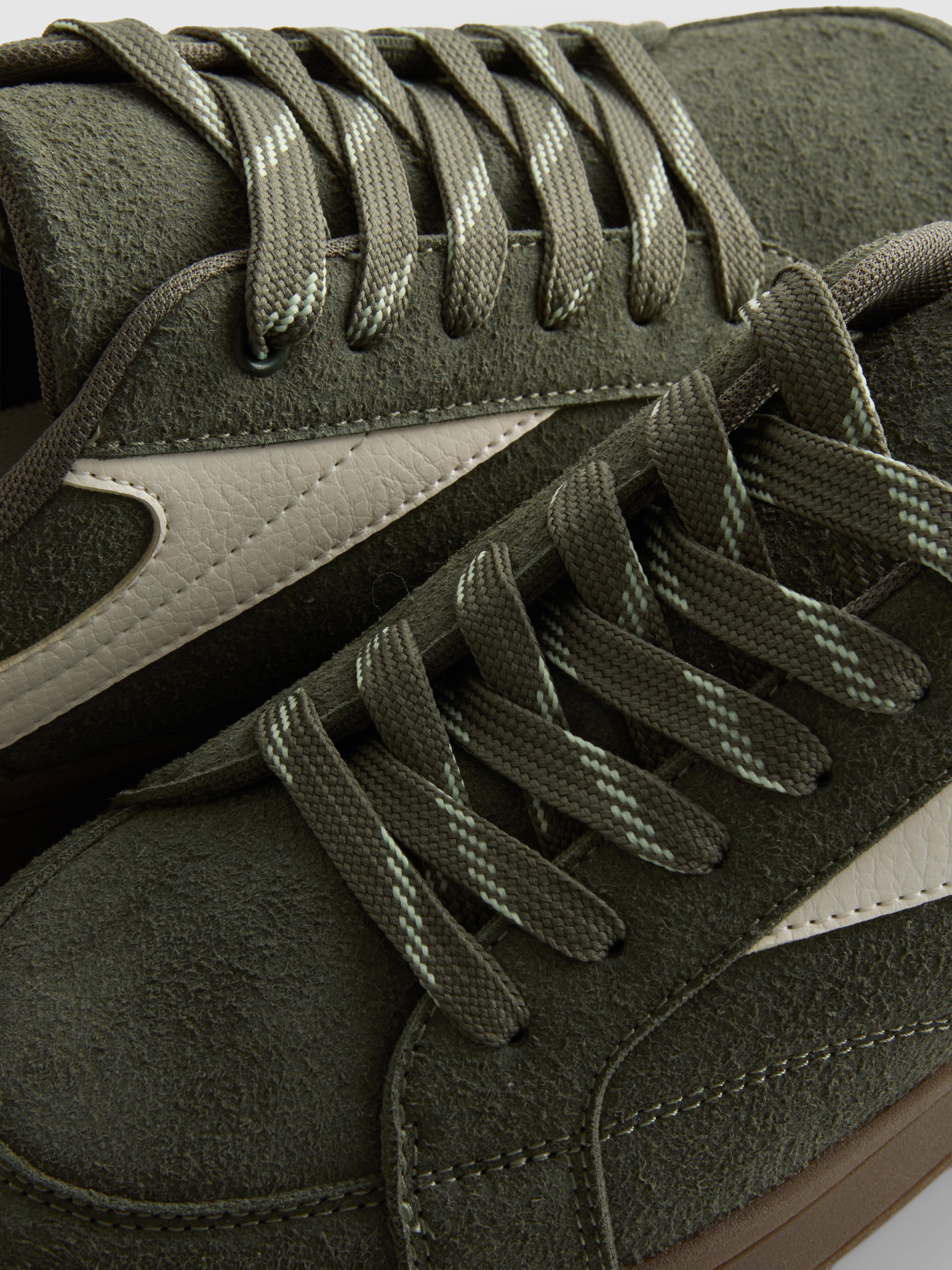 Rubber-Sole Low-Top Sneakers