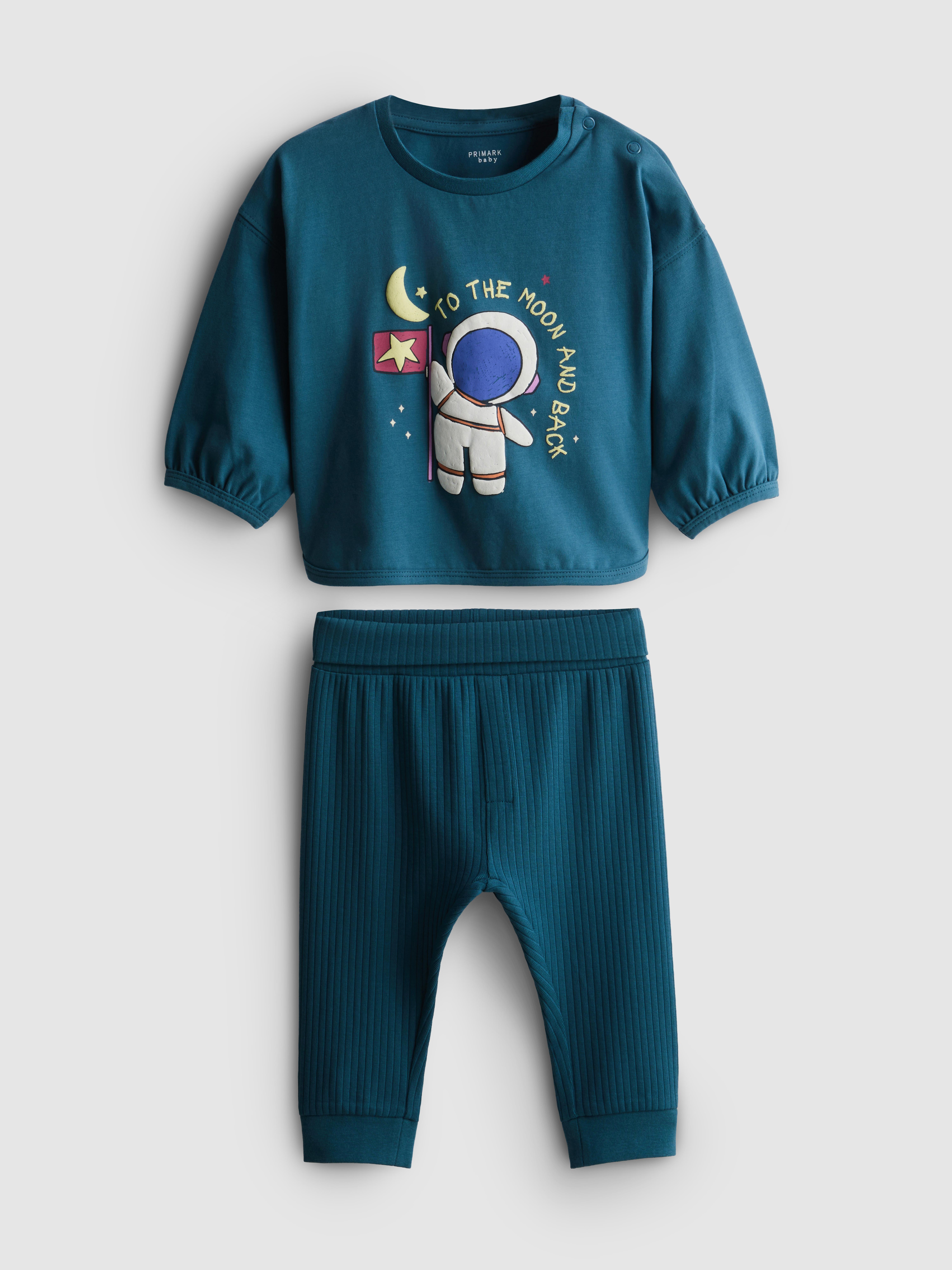 0-18mths | Cotton Rich Sweatshirt and Leggings Newborn Set