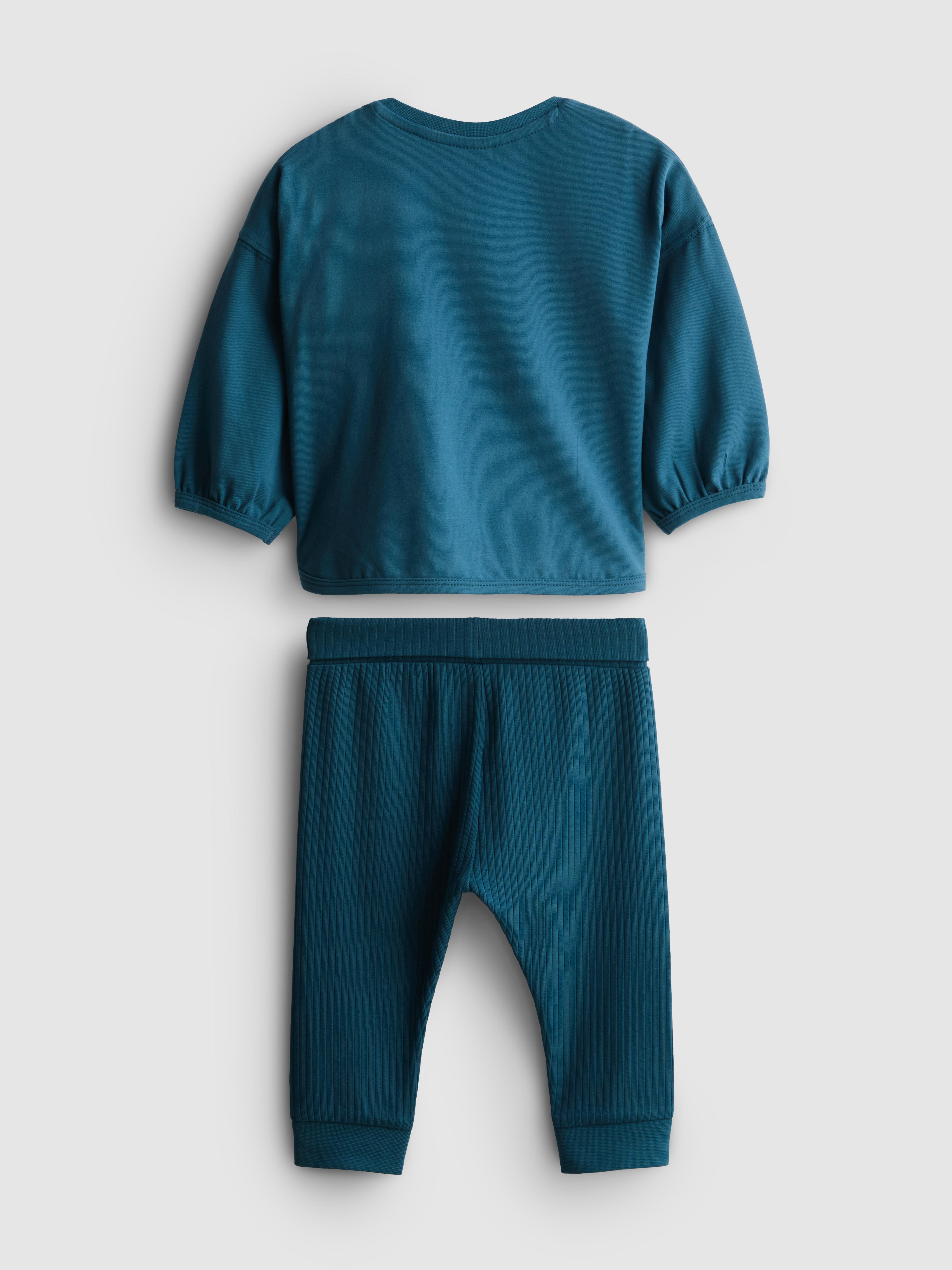 0-18mths | Cotton Rich Sweatshirt and Leggings Newborn Set