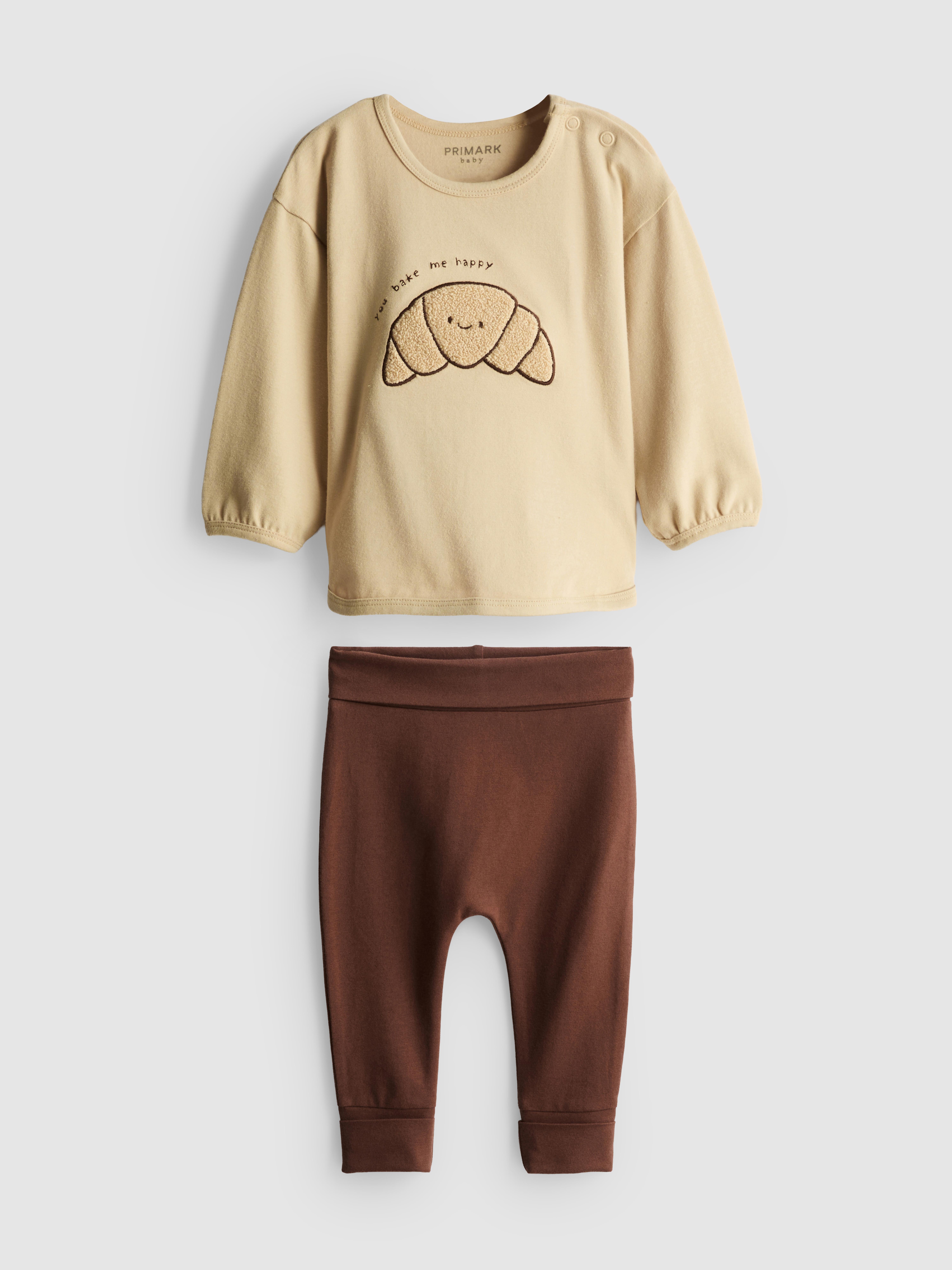 0-18mths | Cotton Rich Sweatshirt and Leggings Newborn Set