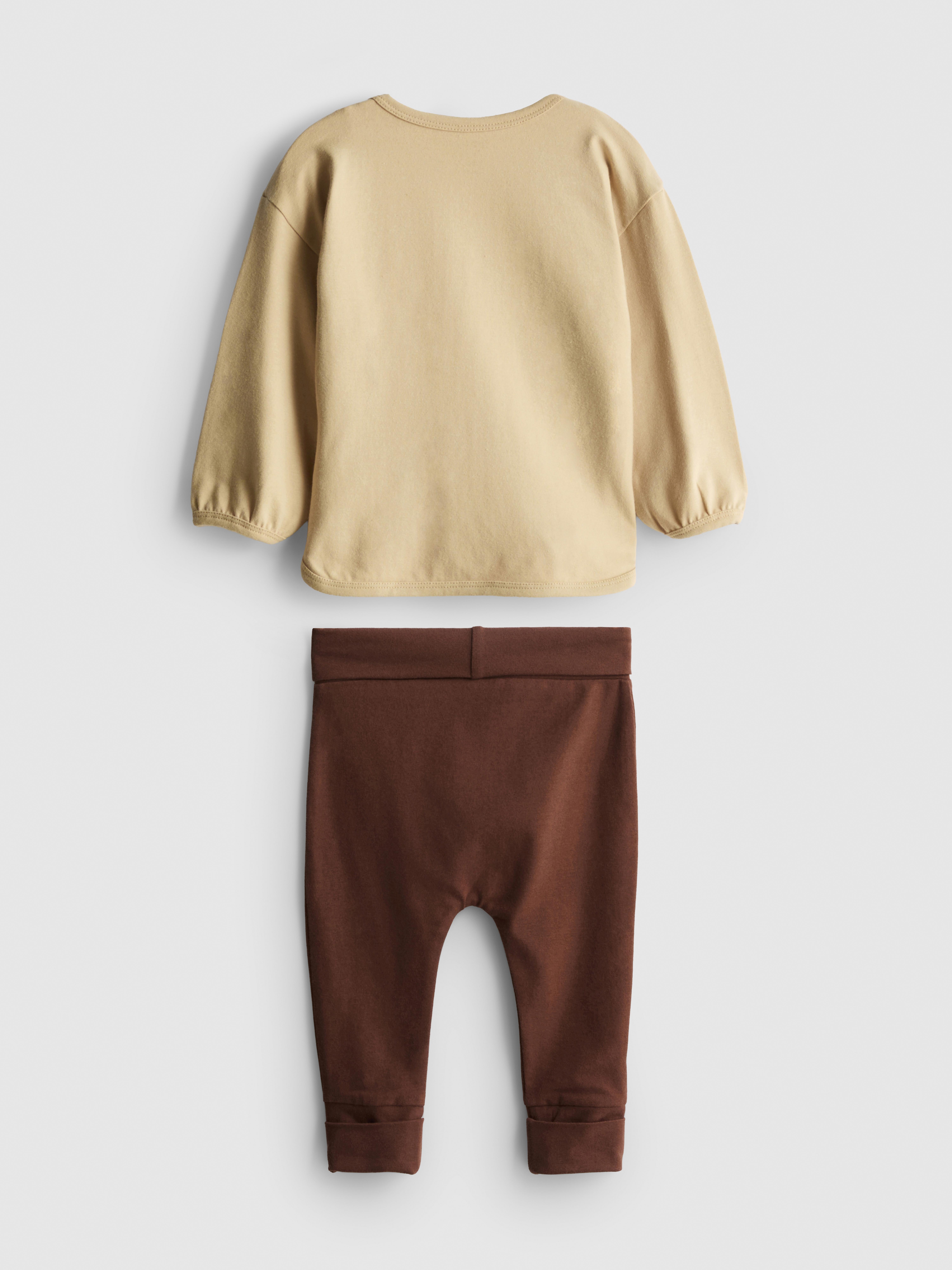 0-18mths | Cotton Rich Sweatshirt and Leggings Newborn Set