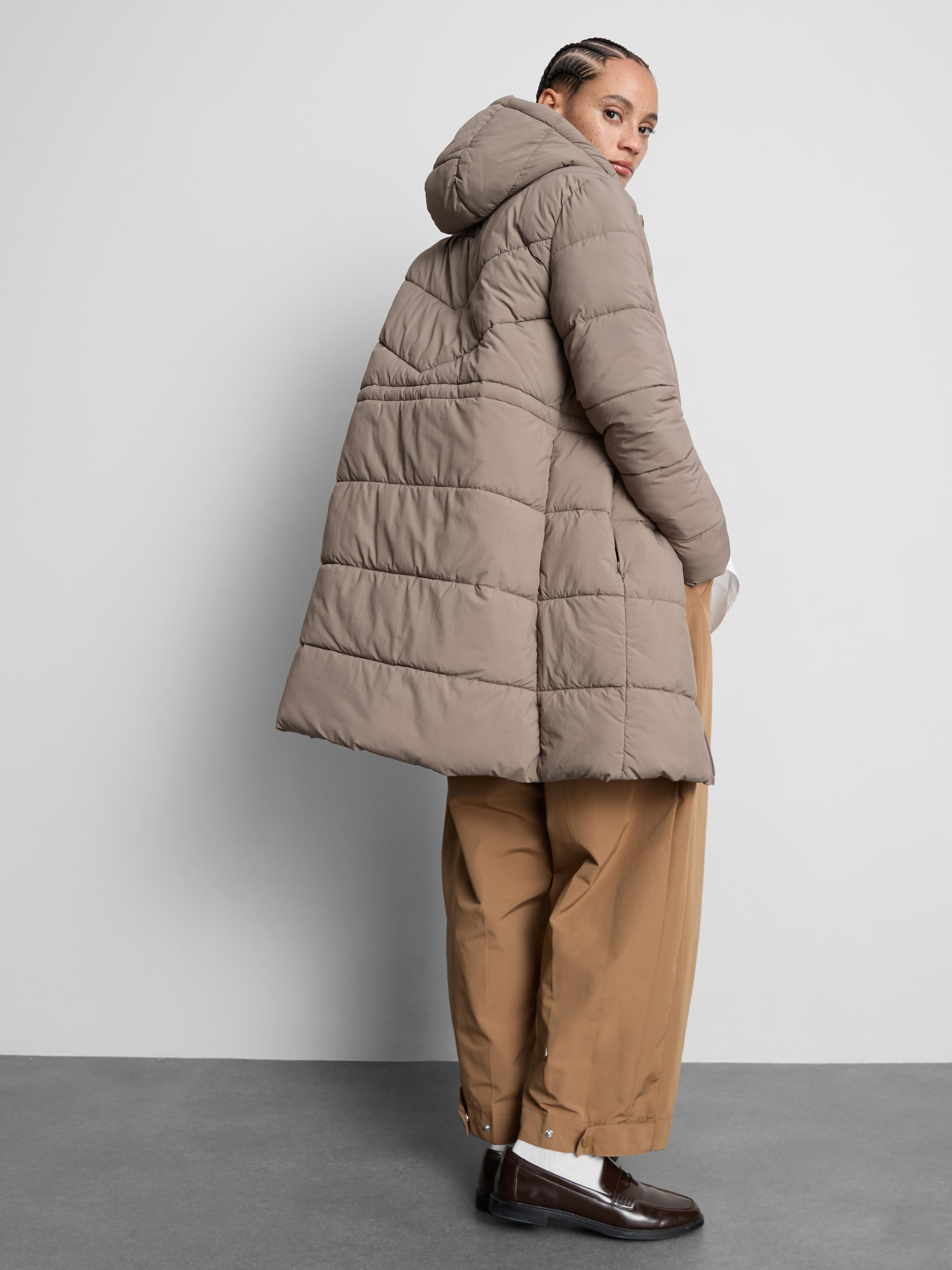 Longline Hooded Puffer Jacket