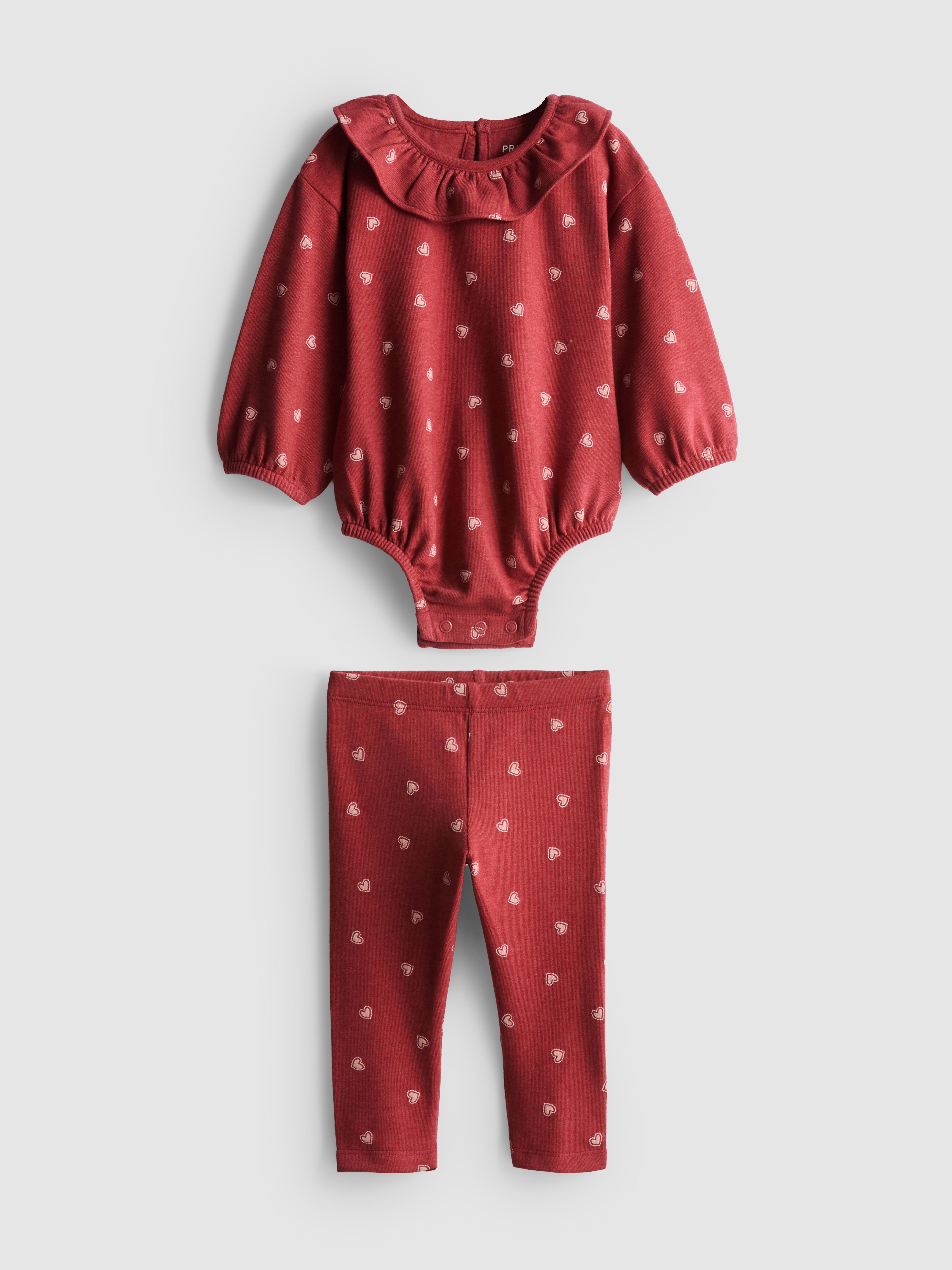 0-18mths | Cotton Rich Collared Bodysuit and Leggings Newborn Set