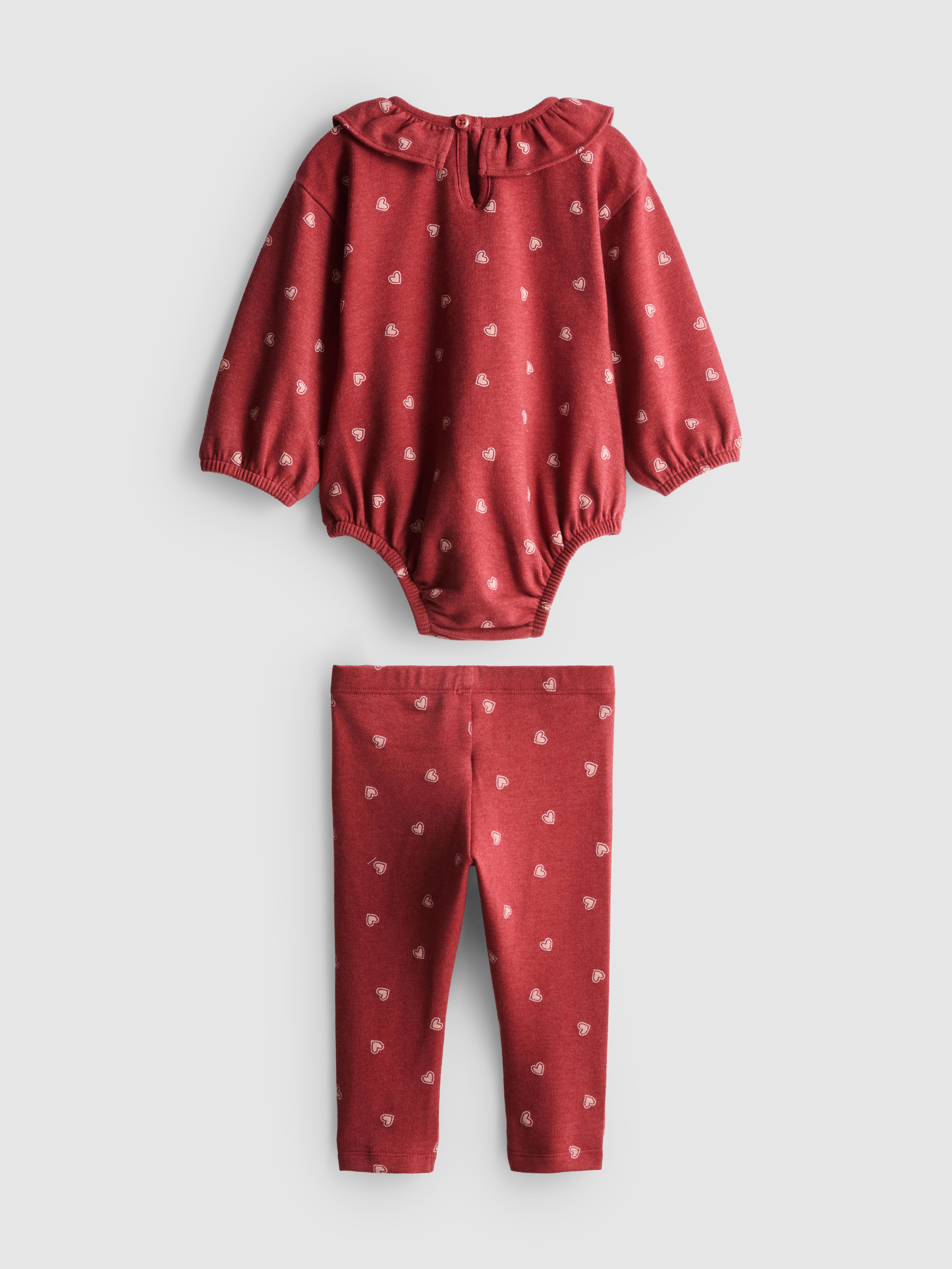 0-18mths | Cotton Rich Collared Bodysuit and Leggings Newborn Set