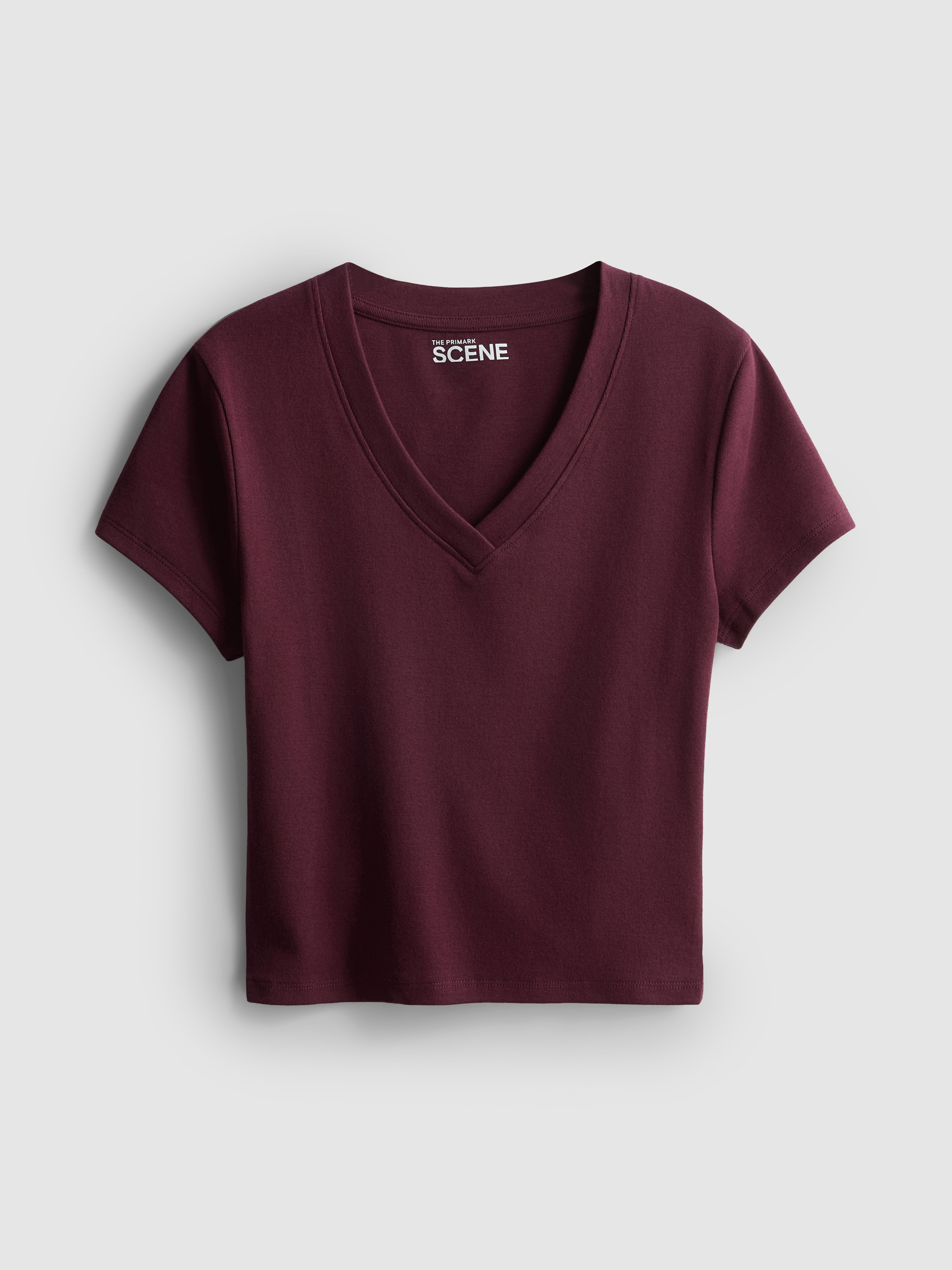 The Primark Scene | T-shirt court en coton à col en V