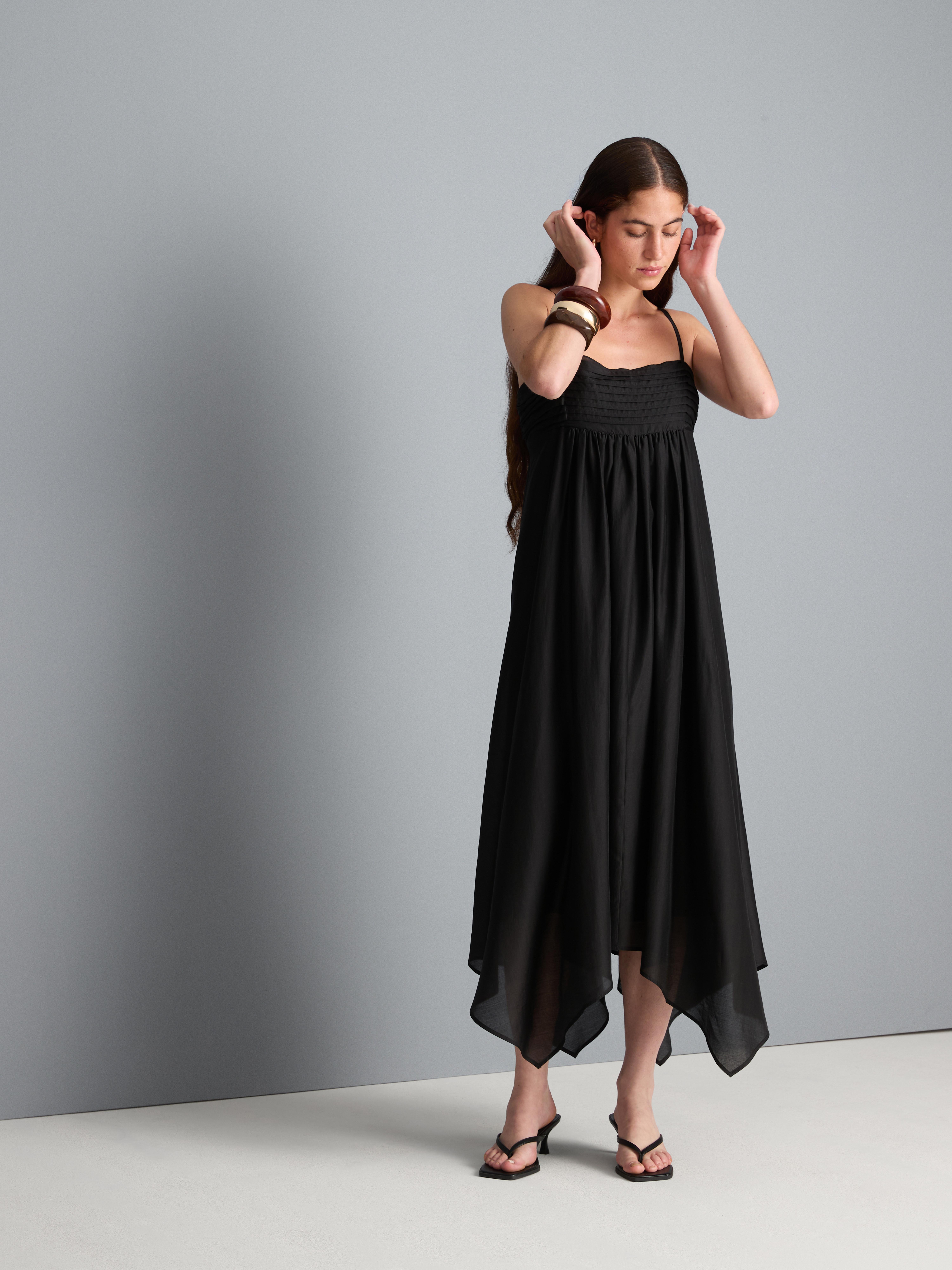 long black dress primark Womens Black V-Neck Button Through Maxi Dress