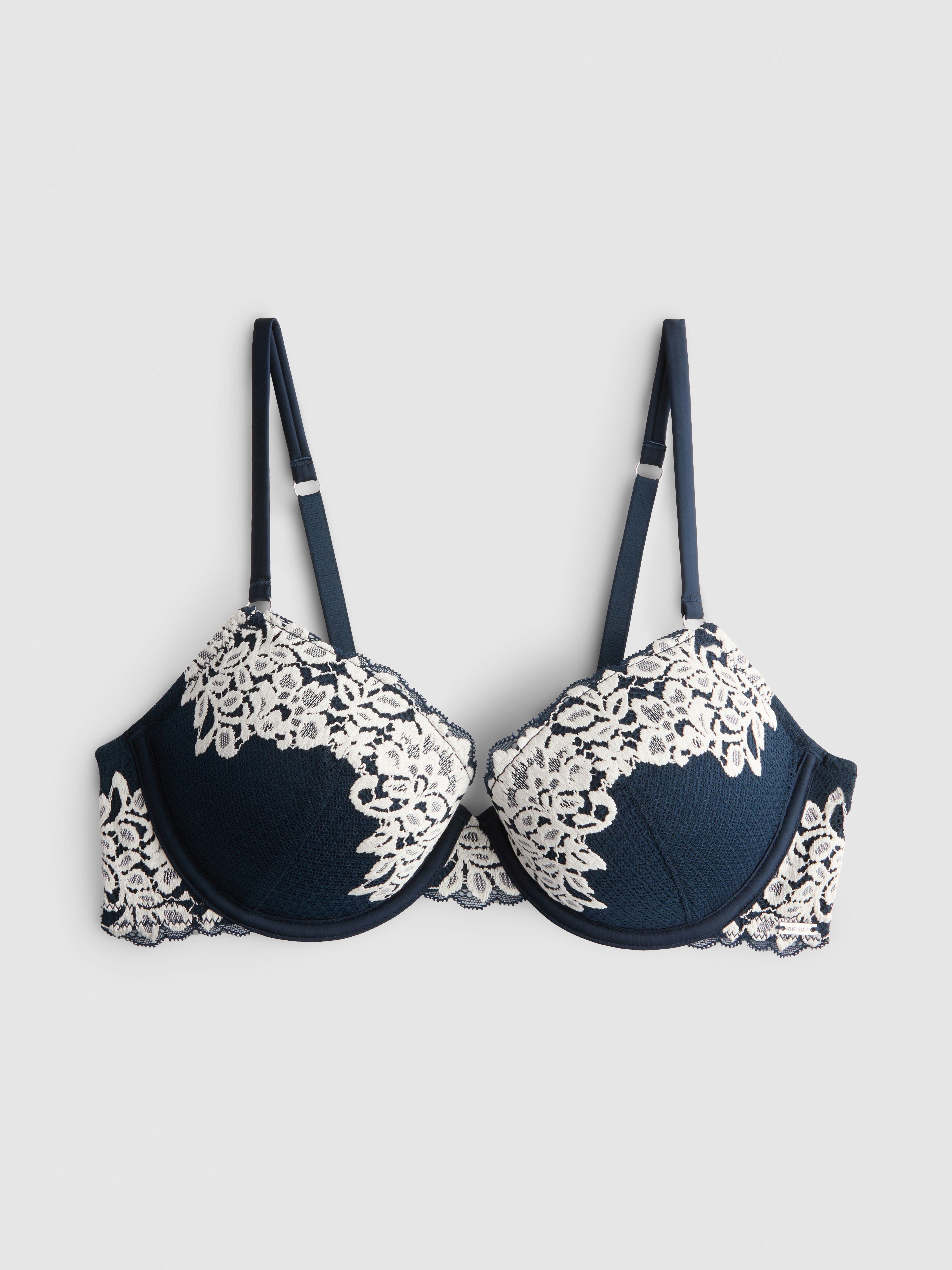The Edit Floral Lace Push-Up Bra