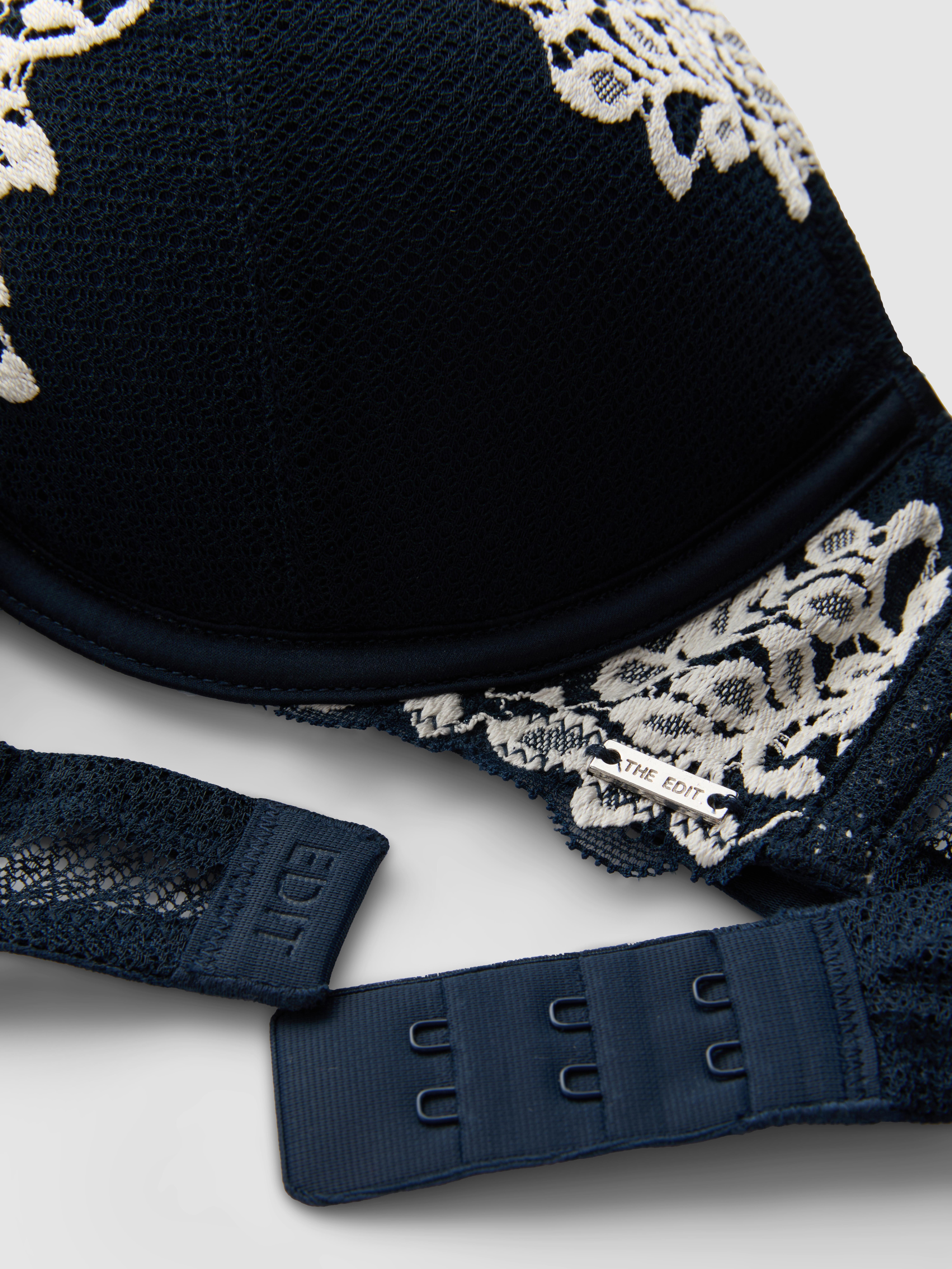 The Edit Floral Lace Push-Up Bra