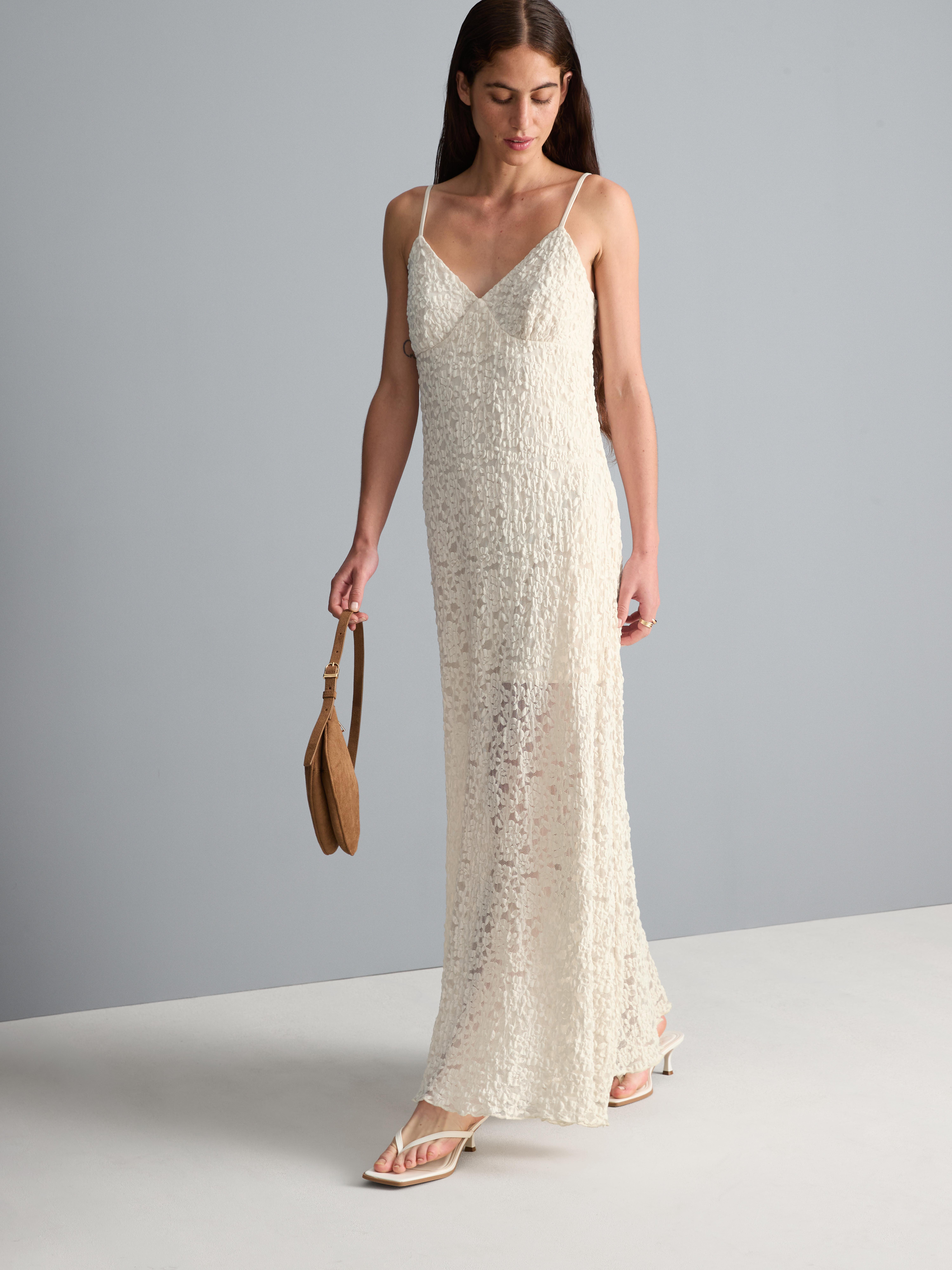 primark lace dress Women's Green Stretch Lace Maxi Dress